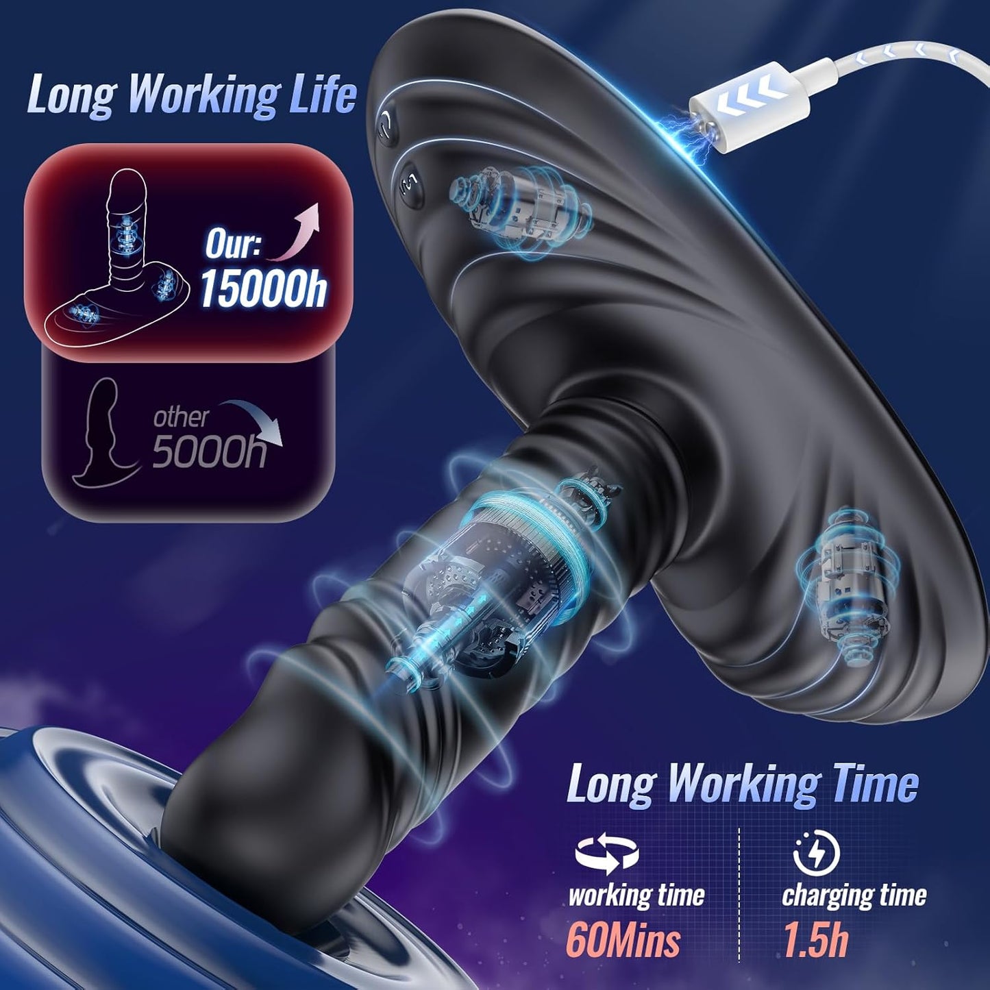 RiderMax 7 - in - 1 Thrusting Anal Prostate Toy - Vixen | Nova Network