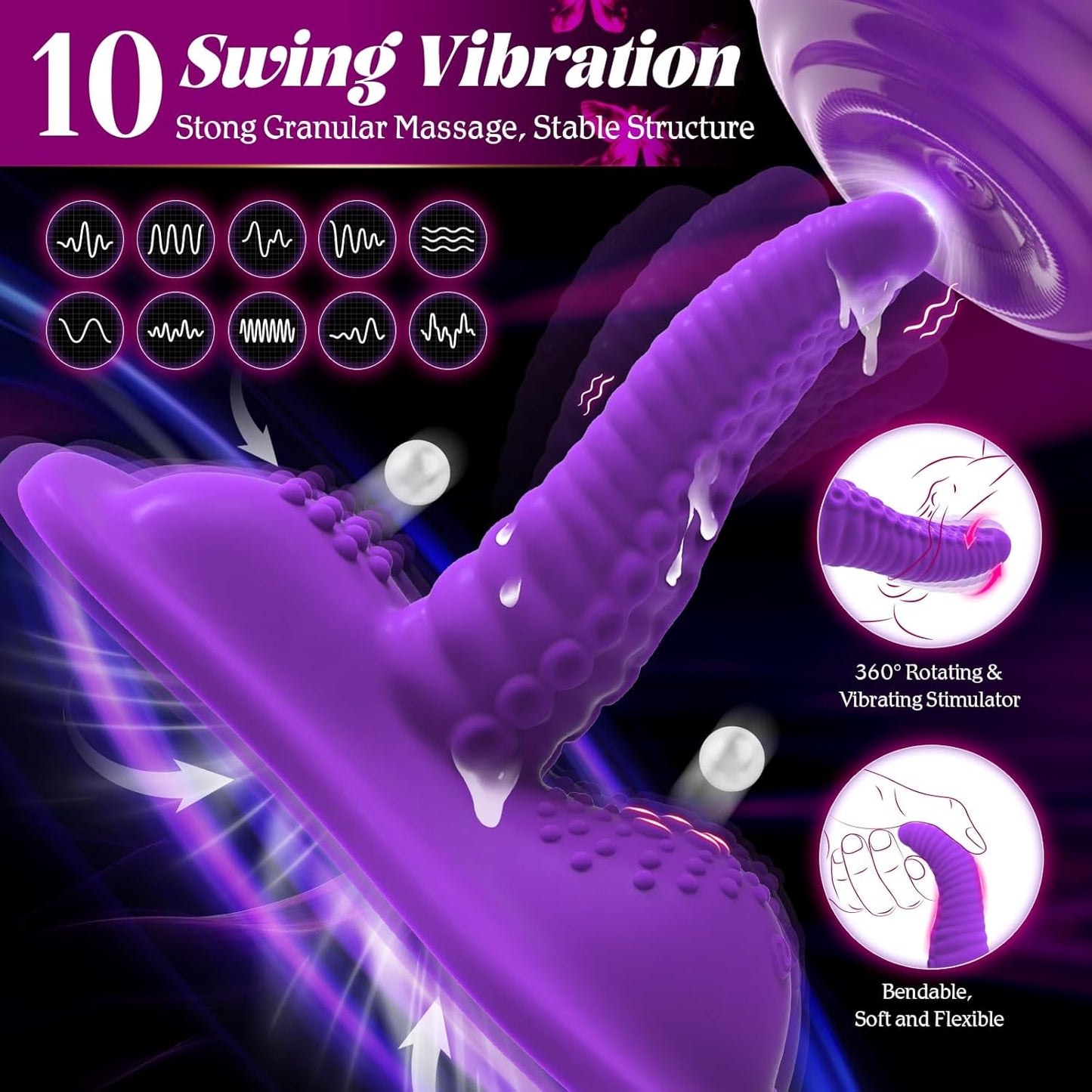RideTide Ride - On Tentacle Dildo Vibrator - Vixen | Nova Network