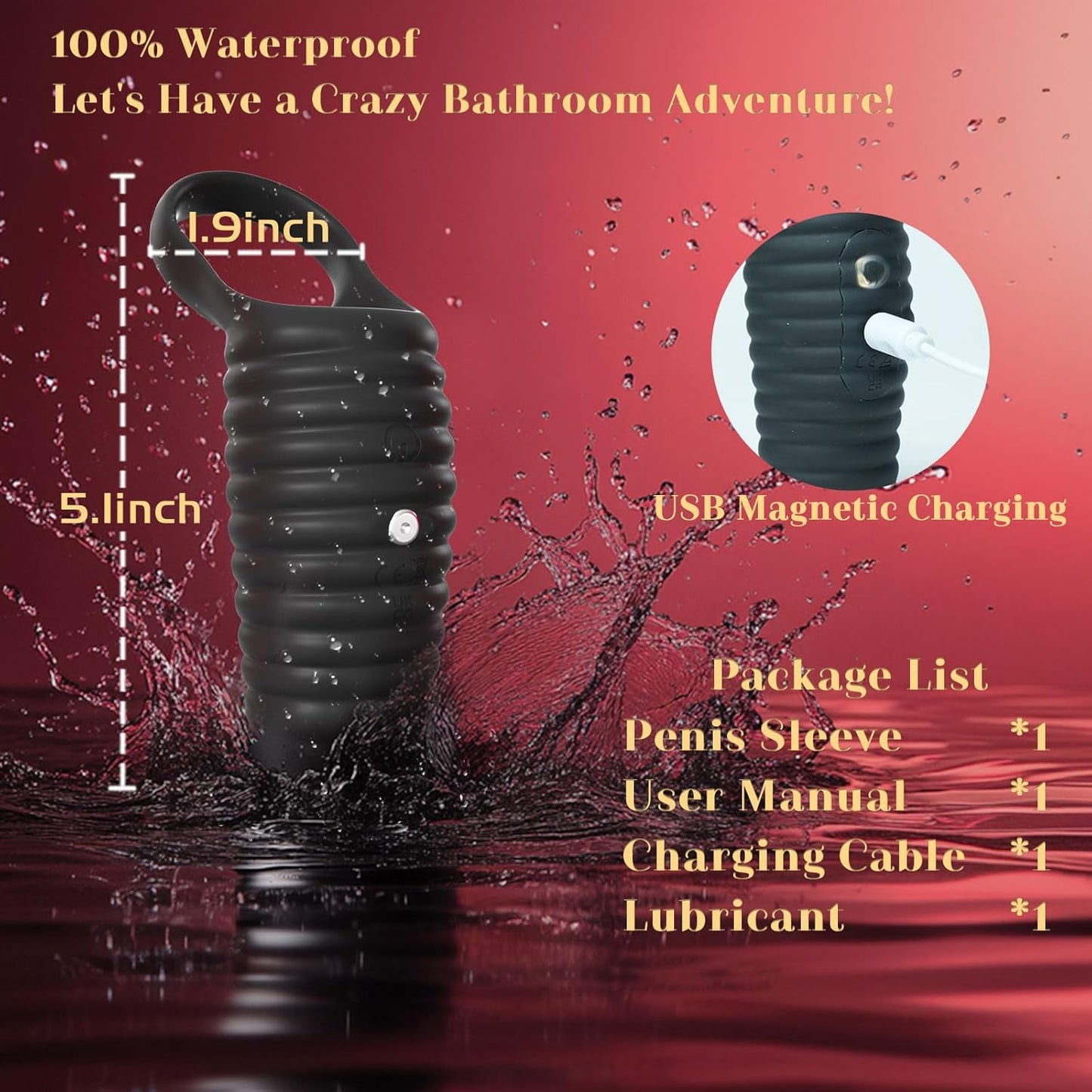 RippleGrip Wave Stimulation Penis Sleeve - Vixen | Nova Network