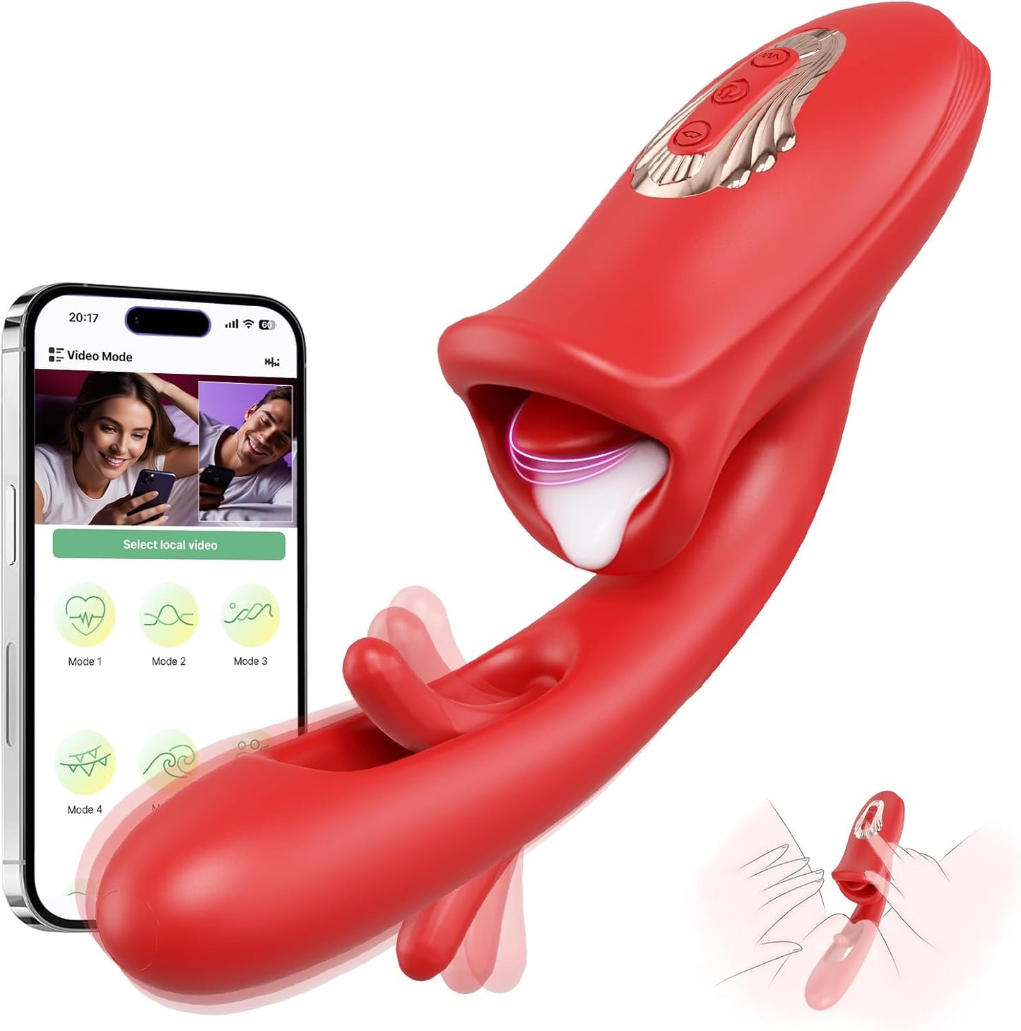 RogueBeauty 5 - in - 1 Licking, Vibrating & Flapping Stimulator - Vixen | Nova Network