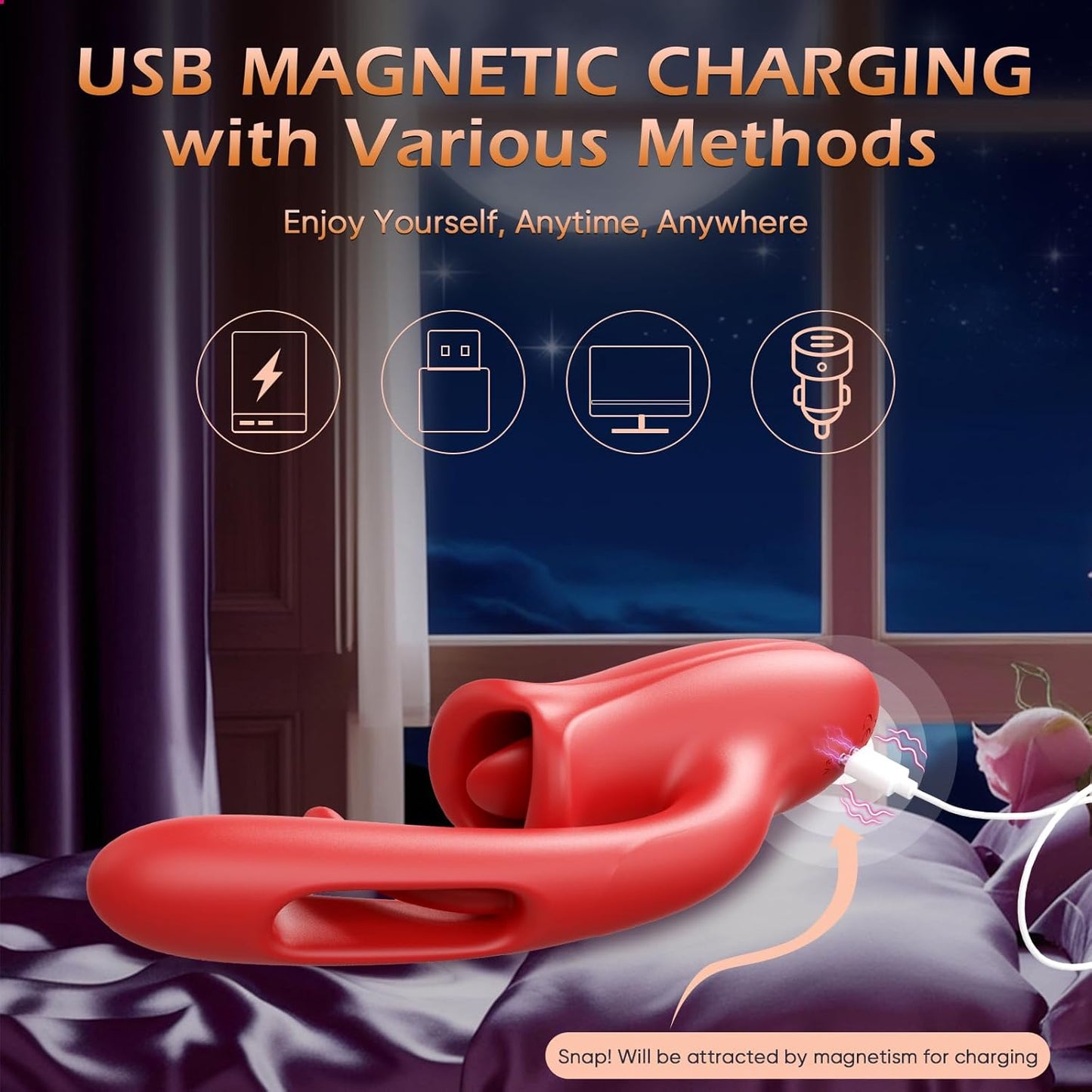 RogueBeauty 5 - in - 1 Licking, Vibrating & Flapping Stimulator - Vixen | Nova Network