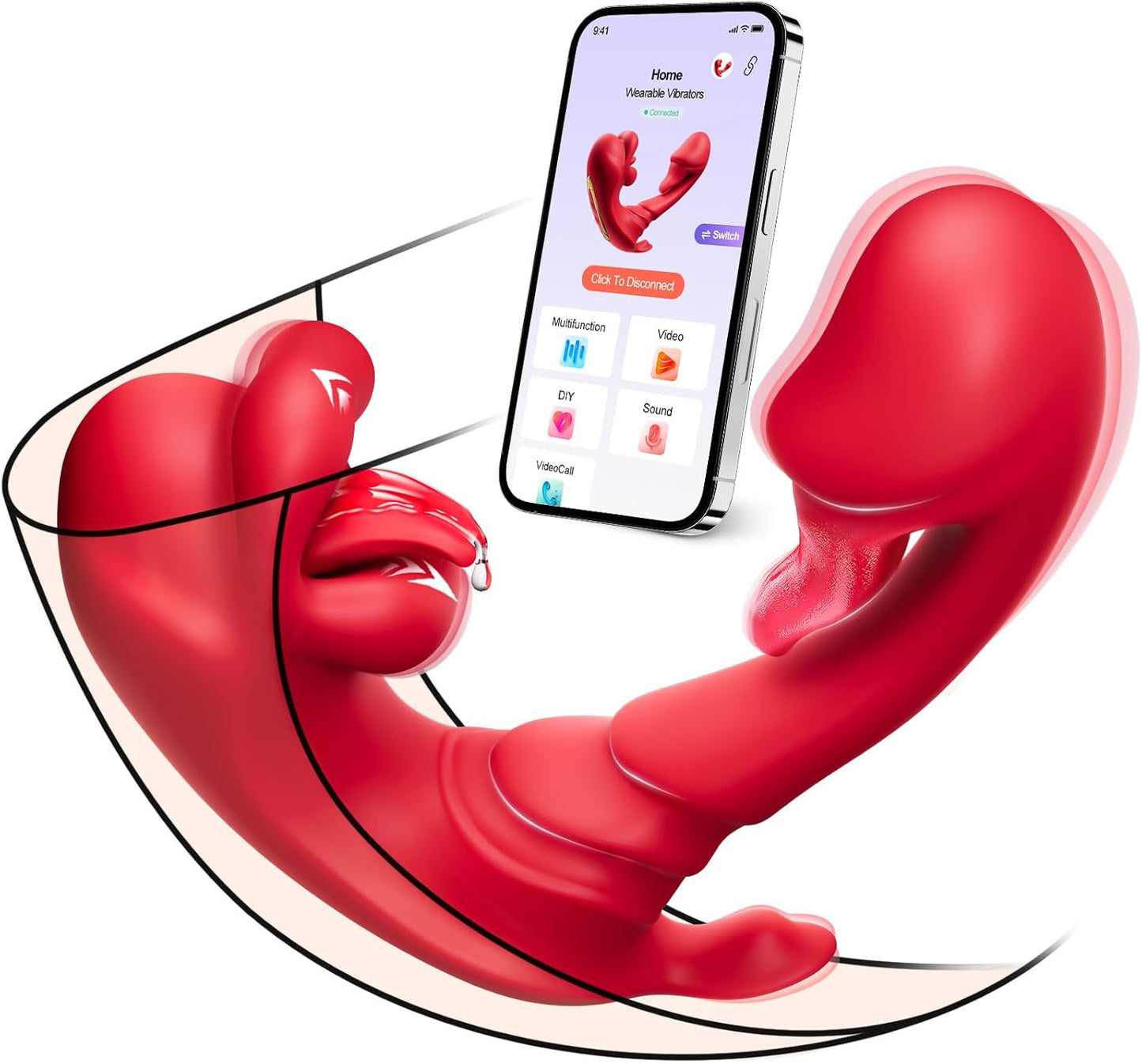 RoseBite 4 - in - 1 App Licking Vibrator - Vixen | Nova Network