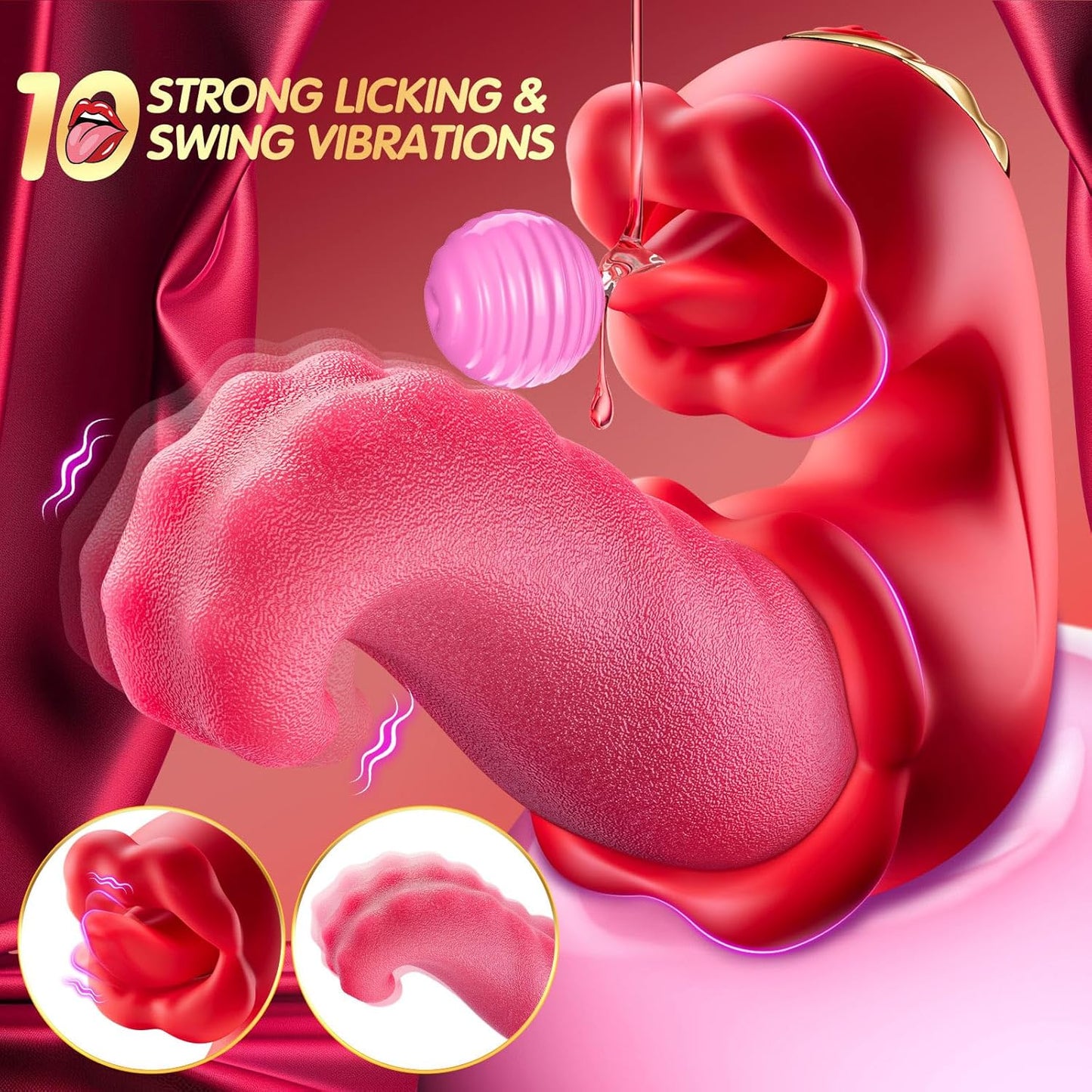 RoseBliss 4 - in - 1 Tongue G - Spot Vibrator - Vixen | Nova Network