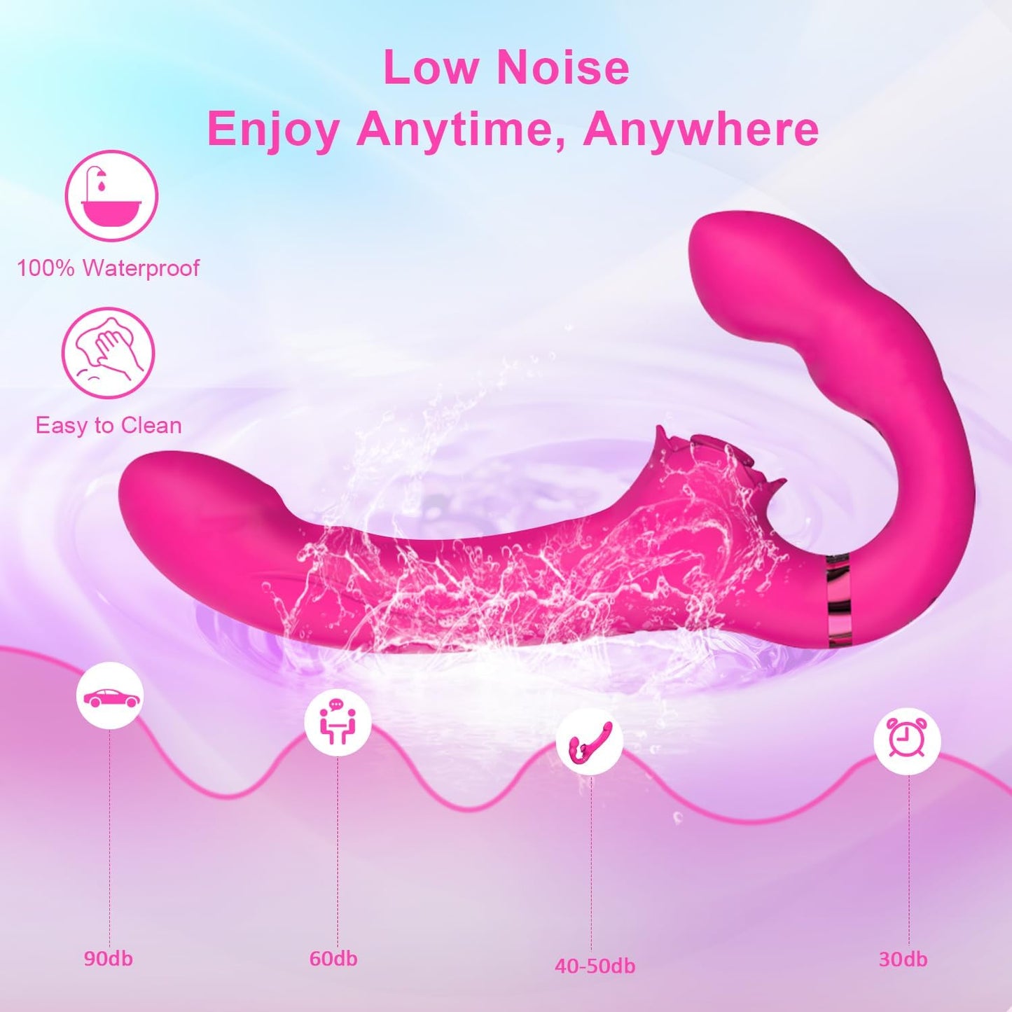 RoseDuo Strapless Vibrating Double Dildo - Vixen | Nova Network