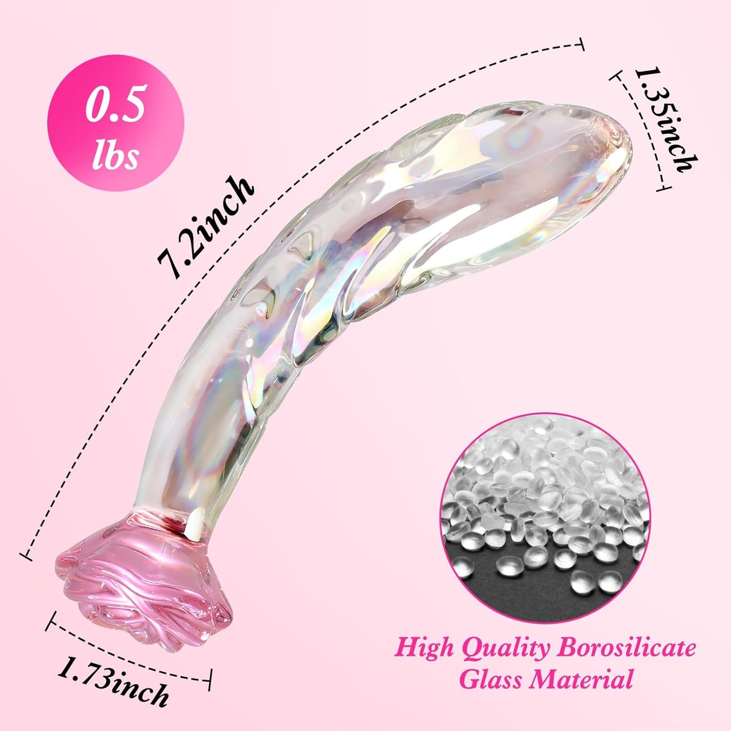 RoseFang Glass Dildo Butt Plug - Vixen | Nova Network