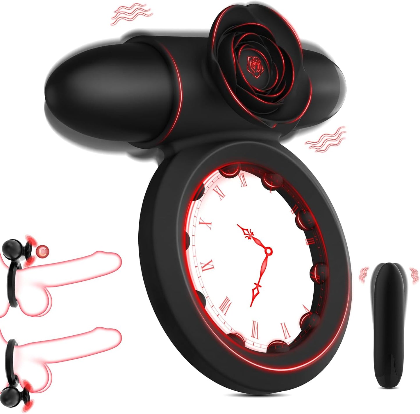 RoseGrip Bullet Vibrator Penis Ring - Vixen | Nova Network