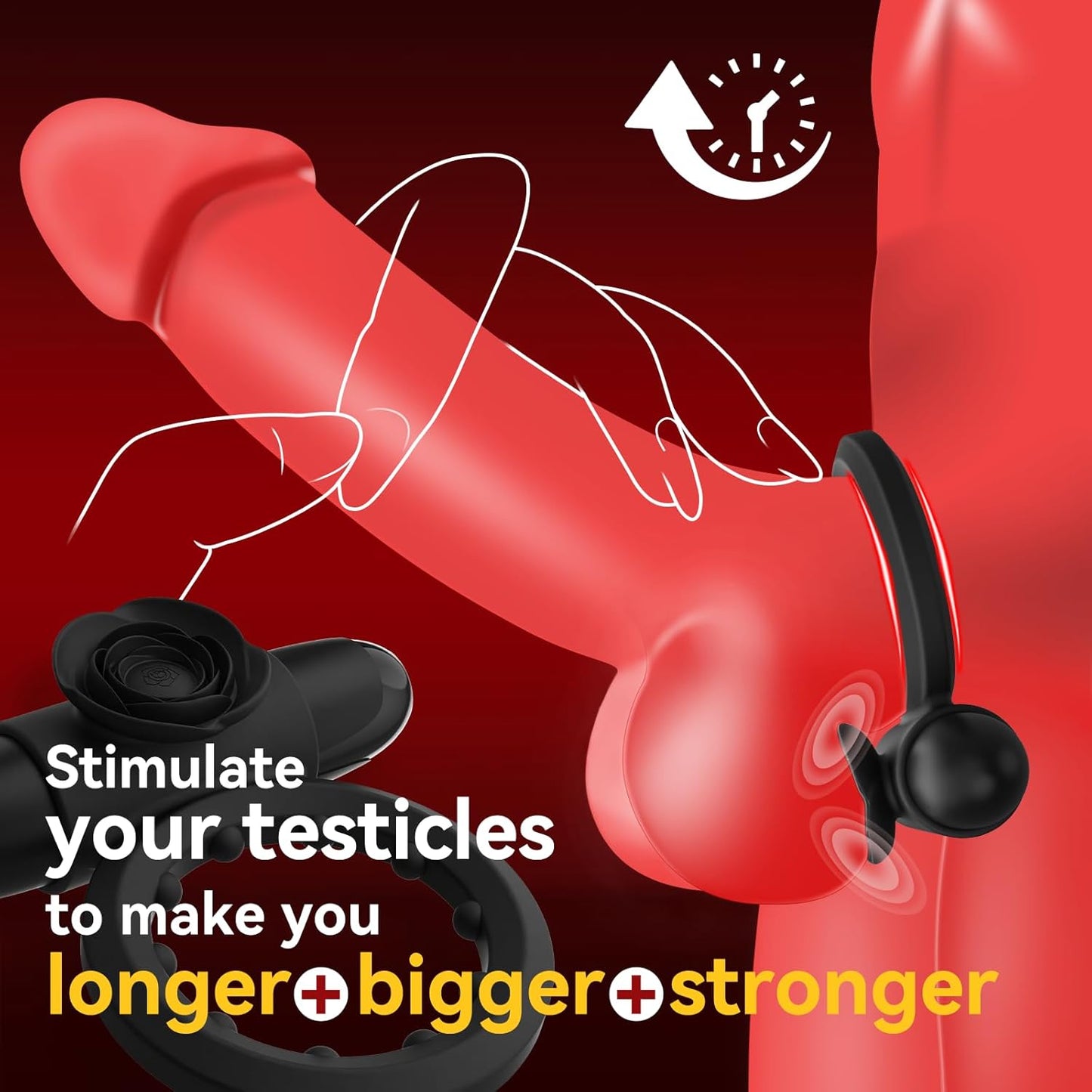 RoseGrip Bullet Vibrator Penis Ring - Vixen | Nova Network