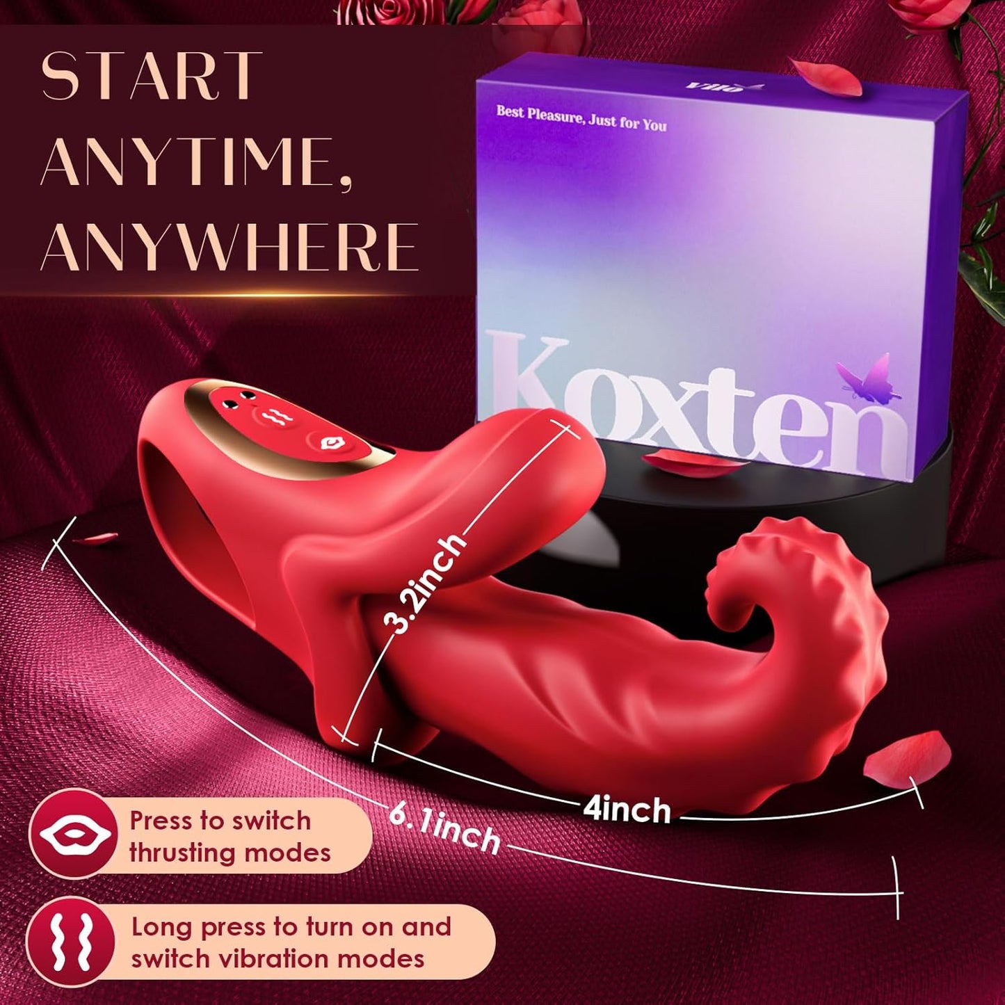 RoseLick 4 - in - 1 Tongue Vibrator - Vixen | Nova Network
