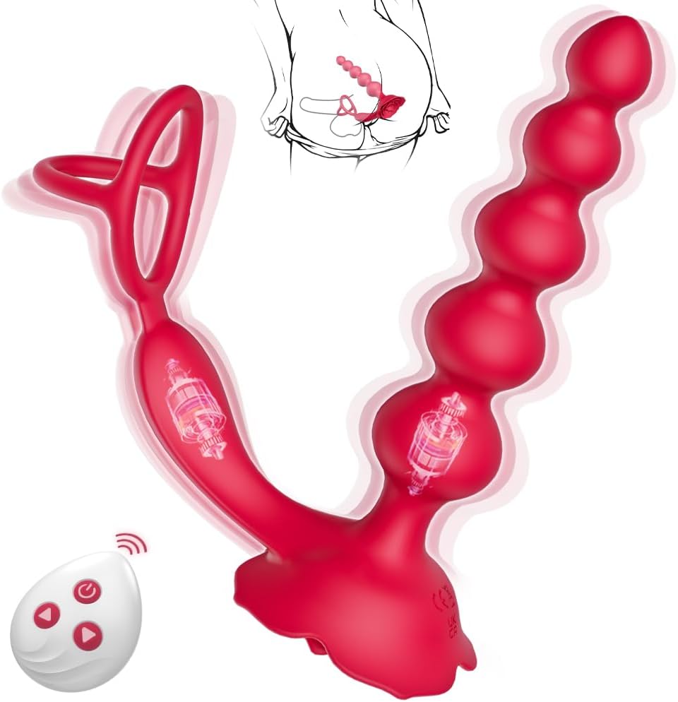 RoseLock 3 - in - 1 Anal Vibrator with Dual Ring & Remote - Vixen | Nova Network