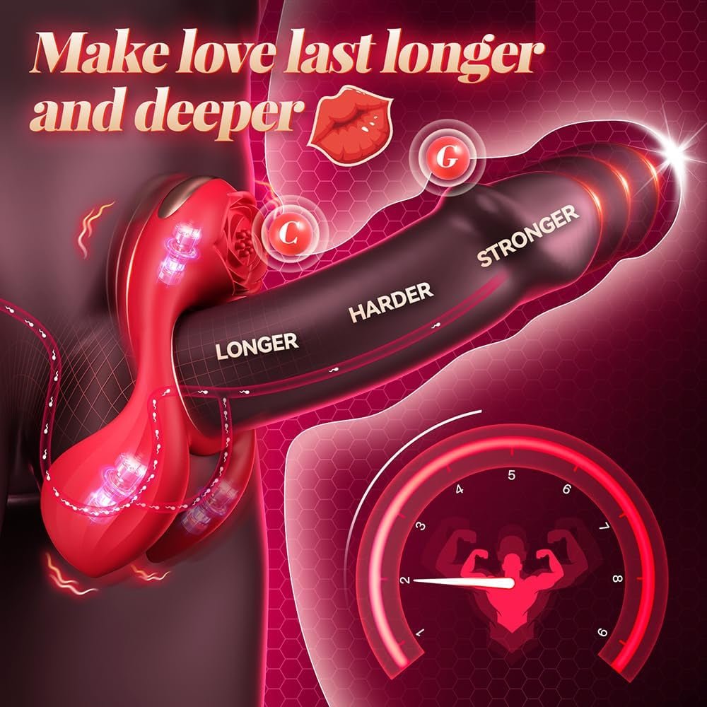 RoseLux Triple Motor Penis Ring - Vixen | Nova Network