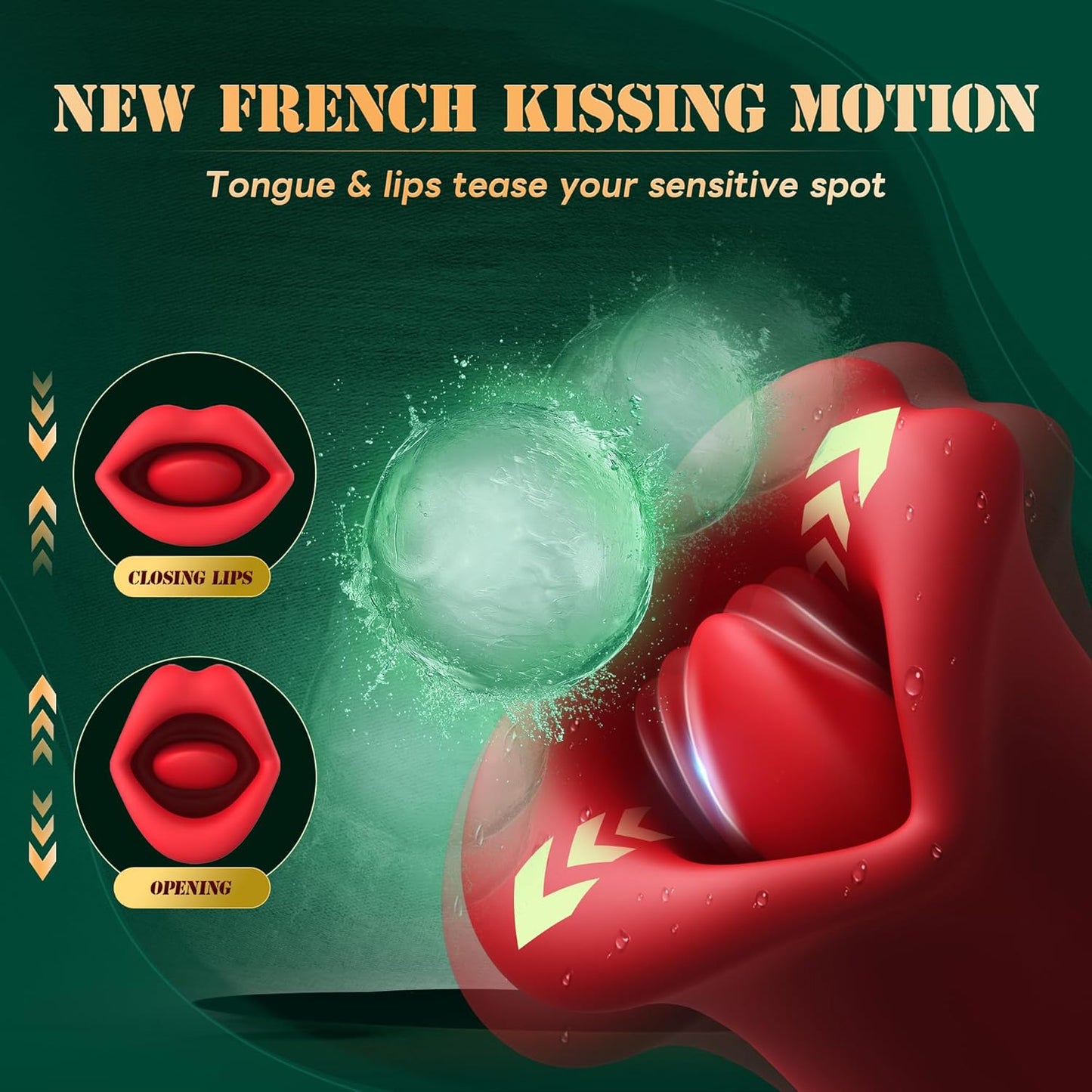 RoseLuxe 2 - in - 1 Tongue & Clit Vibrator - Vixen | Nova Network