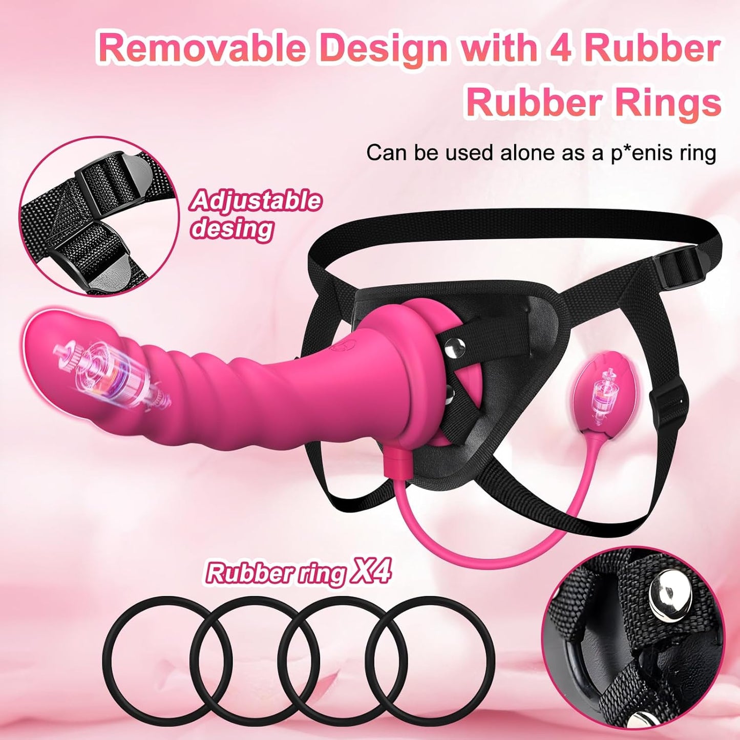 RosePulse Strap - On Anal Plug Vibrator - Vixen | Nova Network