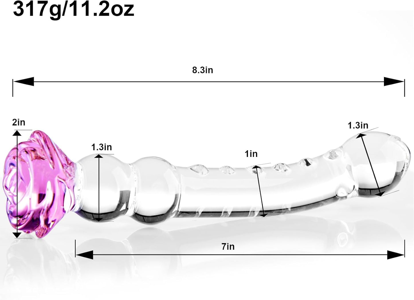 RoseSpire Glass Beads Anal Wand - Vixen | Nova Network