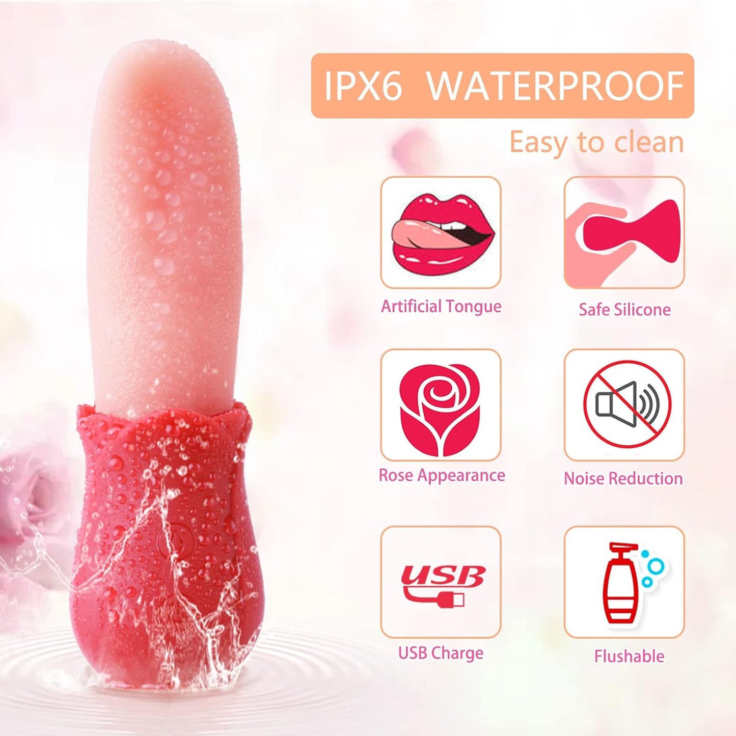 RoseTongue 10 - Mode Clitoral & G - Spot Vibrator - Vixen | Nova Network