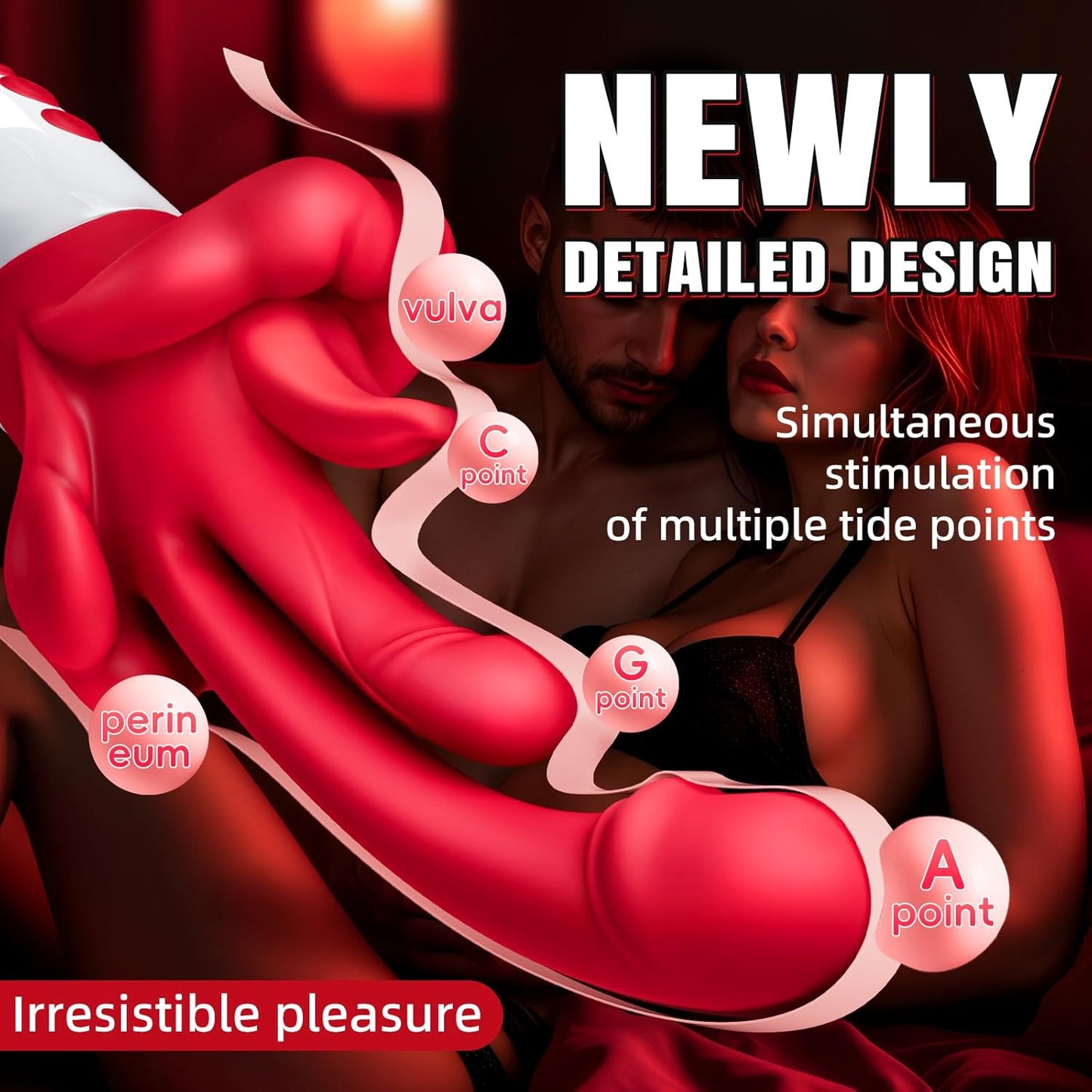 RoseTouch 5 - in - 1 G - Spot Tongue Vibrator - Vixen | Nova Network