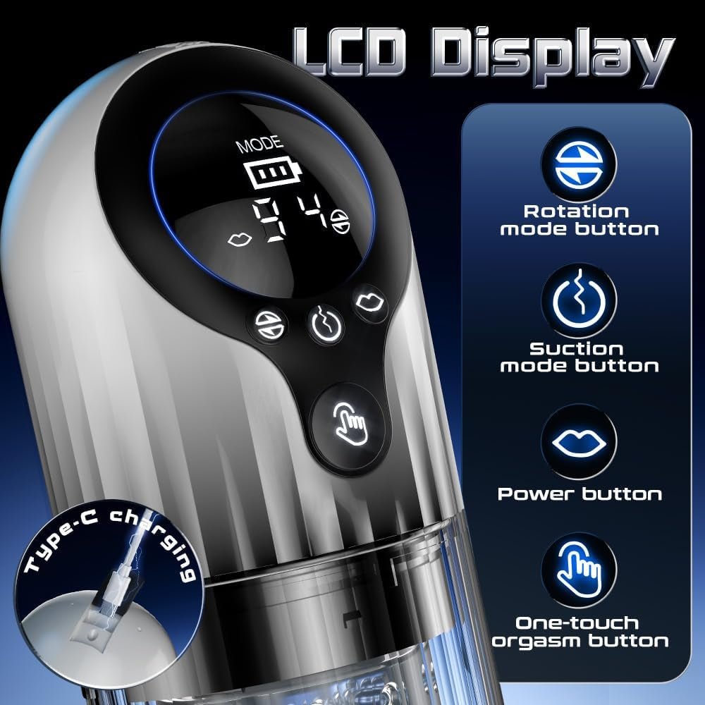 RotaRush Rotating Suction Male Stroker LED Display - Vixen | Nova Network