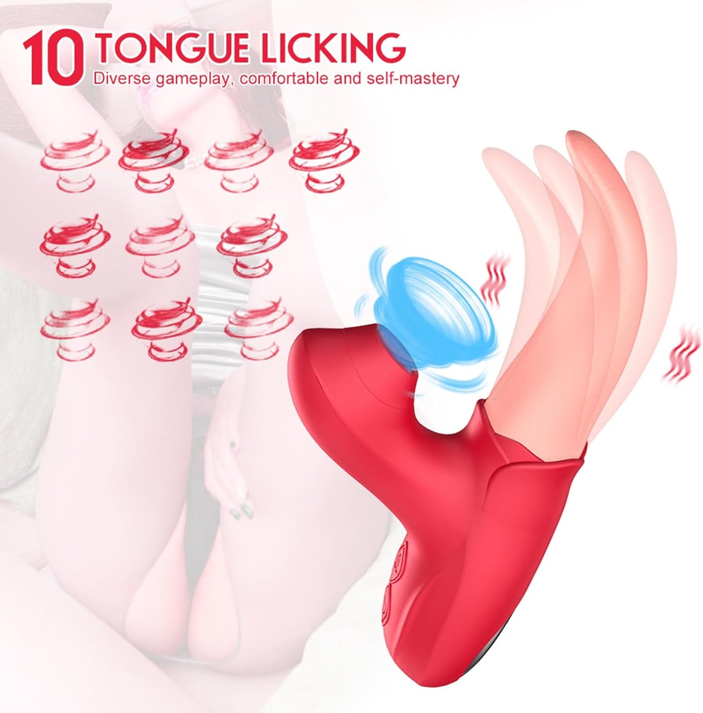 SensaTongue 10 - Mode Licking & Suction Vibrator - Vixen | Nova Network