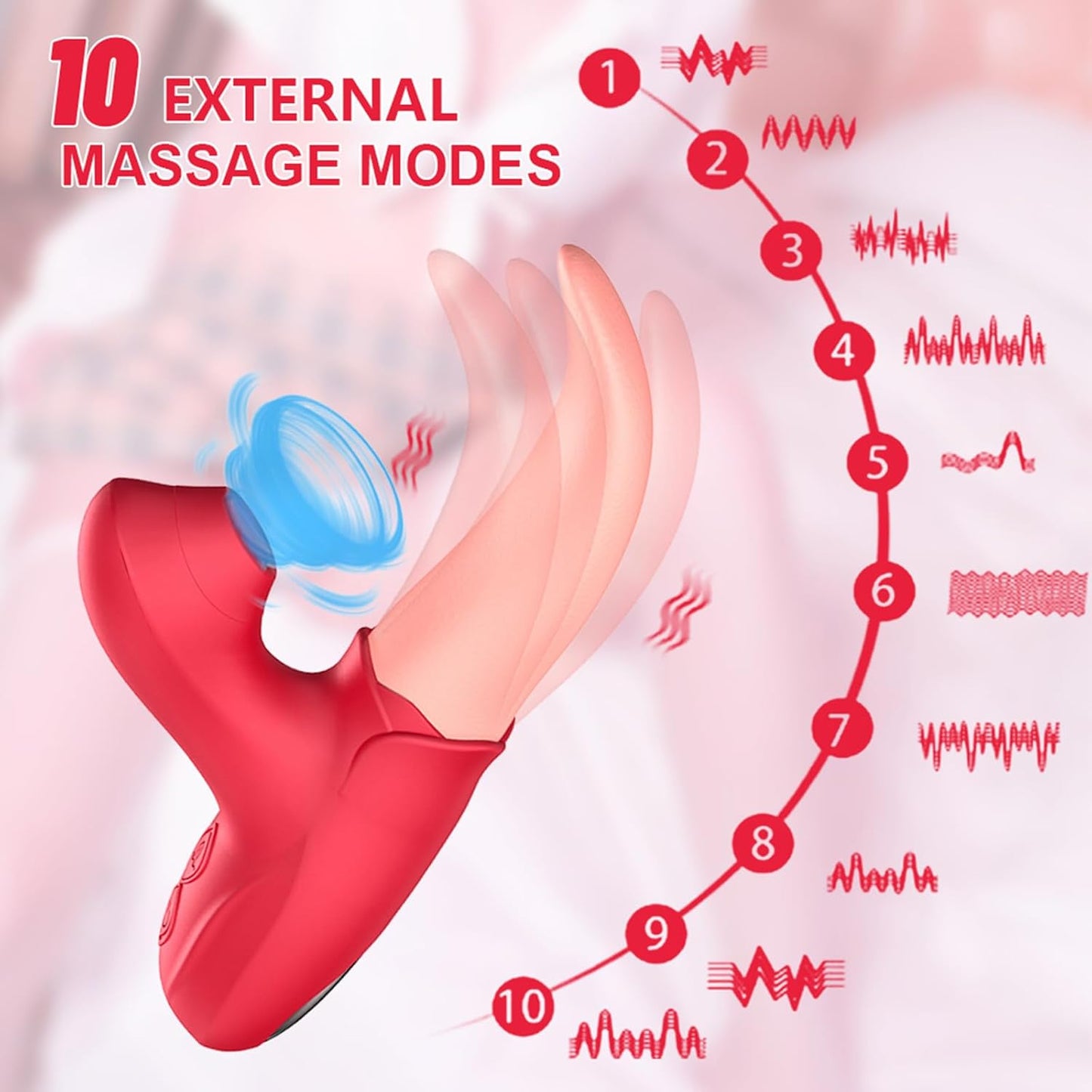 SensaTongue 10 - Mode Licking & Suction Vibrator - Vixen | Nova Network