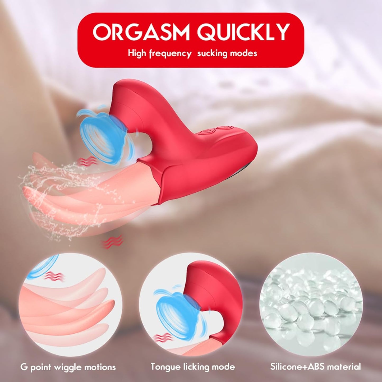 SensaTongue 10 - Mode Licking & Suction Vibrator - Vixen | Nova Network
