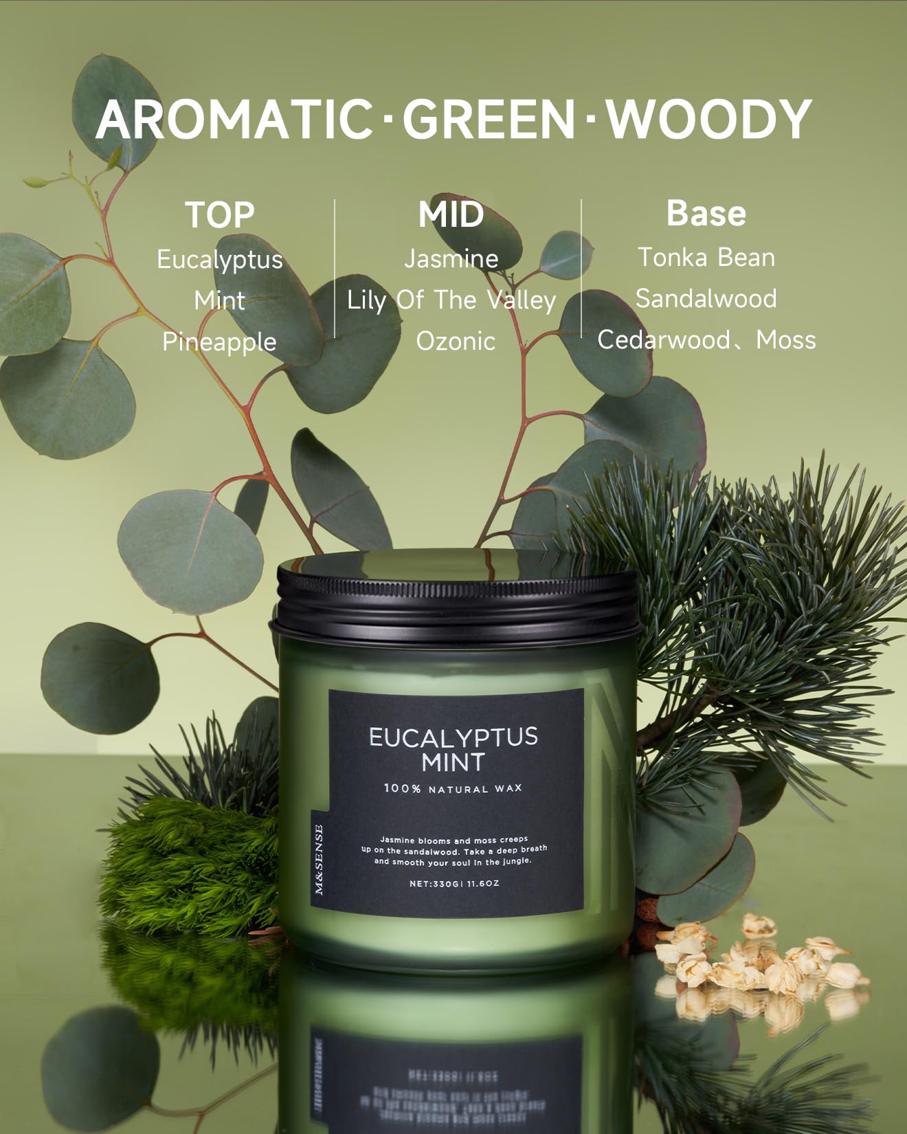 Sensual Eucalyptus Mint Massage Candle - Vixen | Nova Network