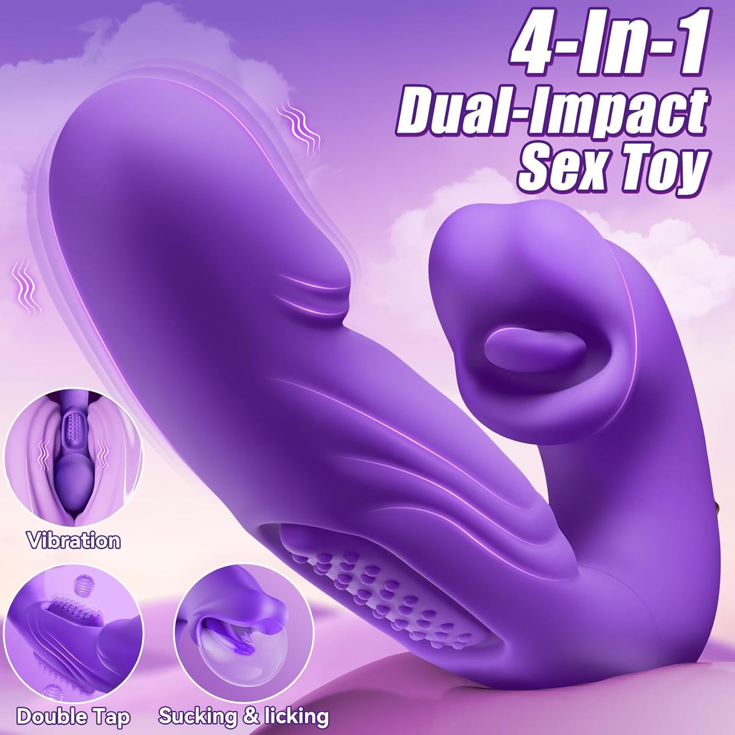 SensuBloom 4 - in - 1 Vibe – Taps, Sucks, Licks, Vibes - Vixen | Nova Network