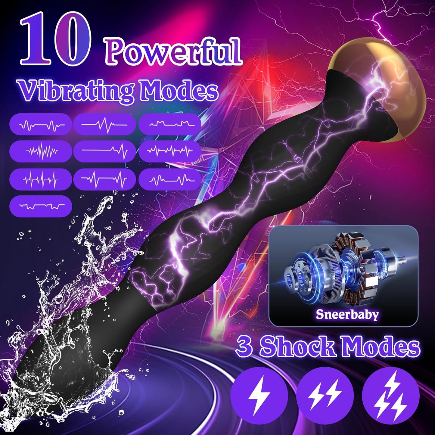 ShockSpire Beaded Vibrator – Electro & Vibe Control - Vixen | Nova Network