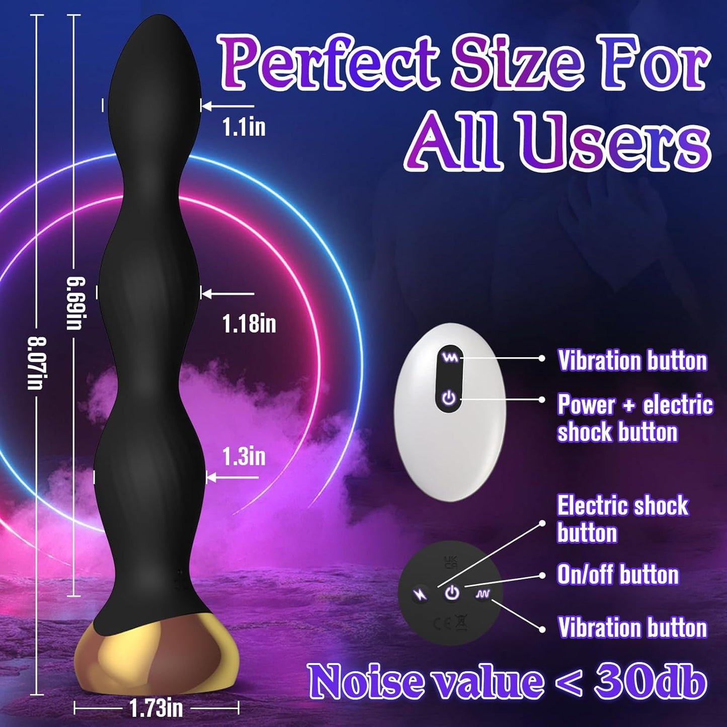 ShockSpire Beaded Vibrator – Electro & Vibe Control - Vixen | Nova Network