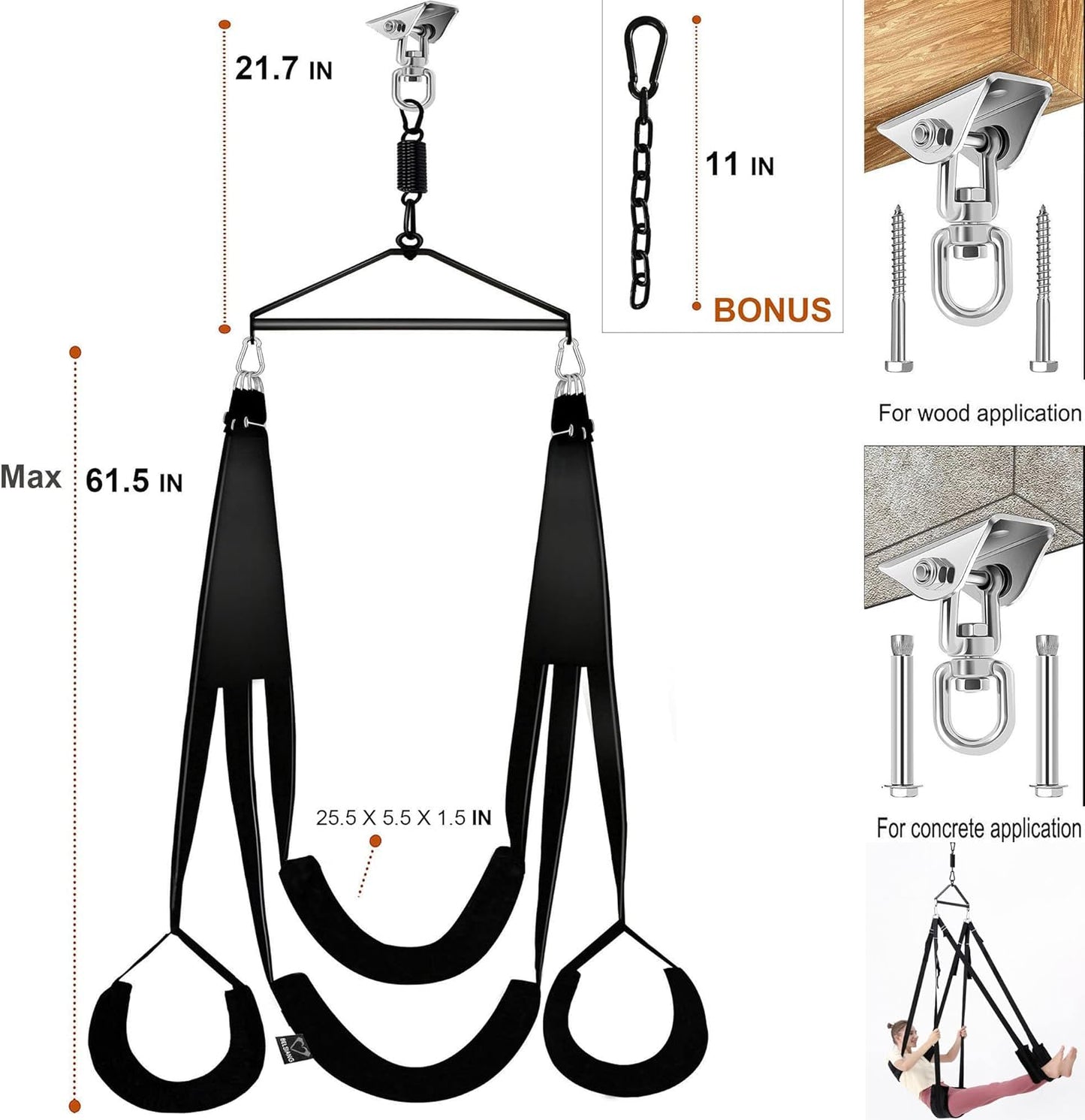SkyPulse 360° Ceiling Sex Swing - Vixen | Nova Network