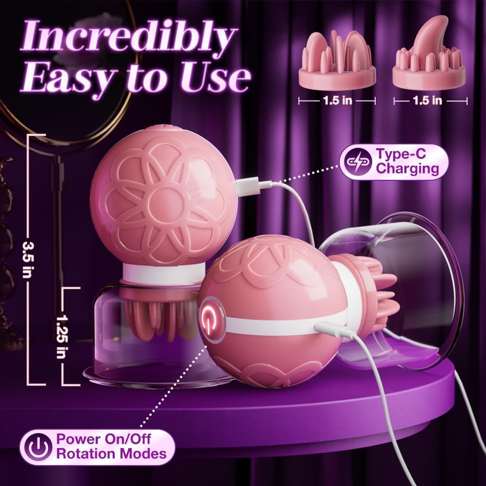 SpinTease 4 - in - 1 Rotating Nipple Stimulator - Vixen | Nova Network