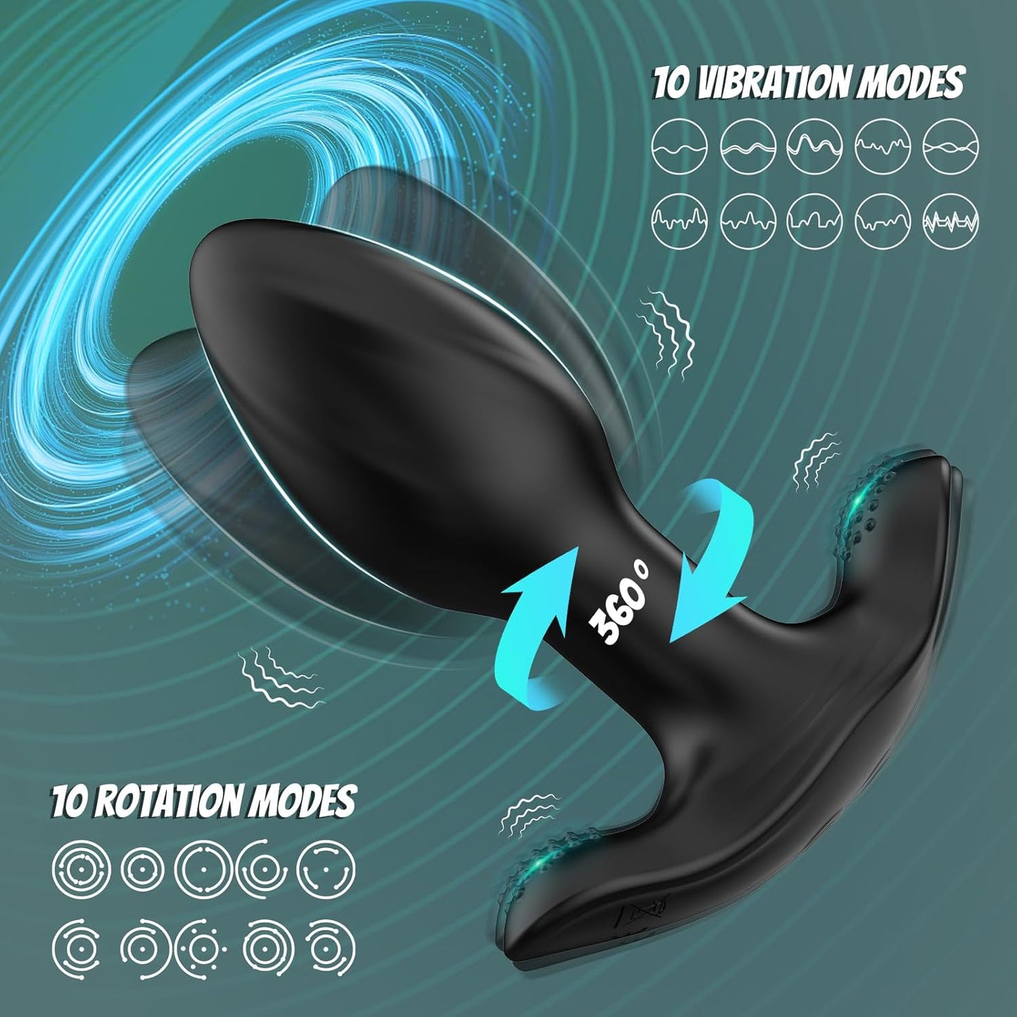 SpiralGrip Remote Rotating Anal Plug - Vixen | Nova Network