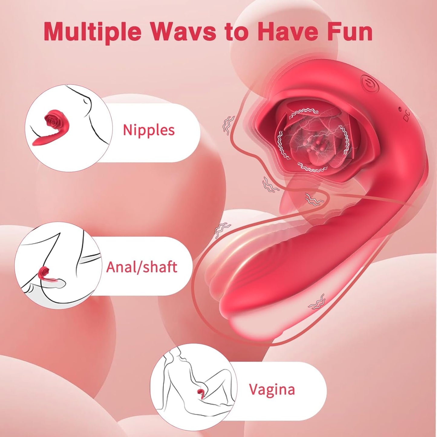 SpiralRose 4 - in - 1 App - Controlled G - Spot & Clit Vibrator - Vixen | Nova Network