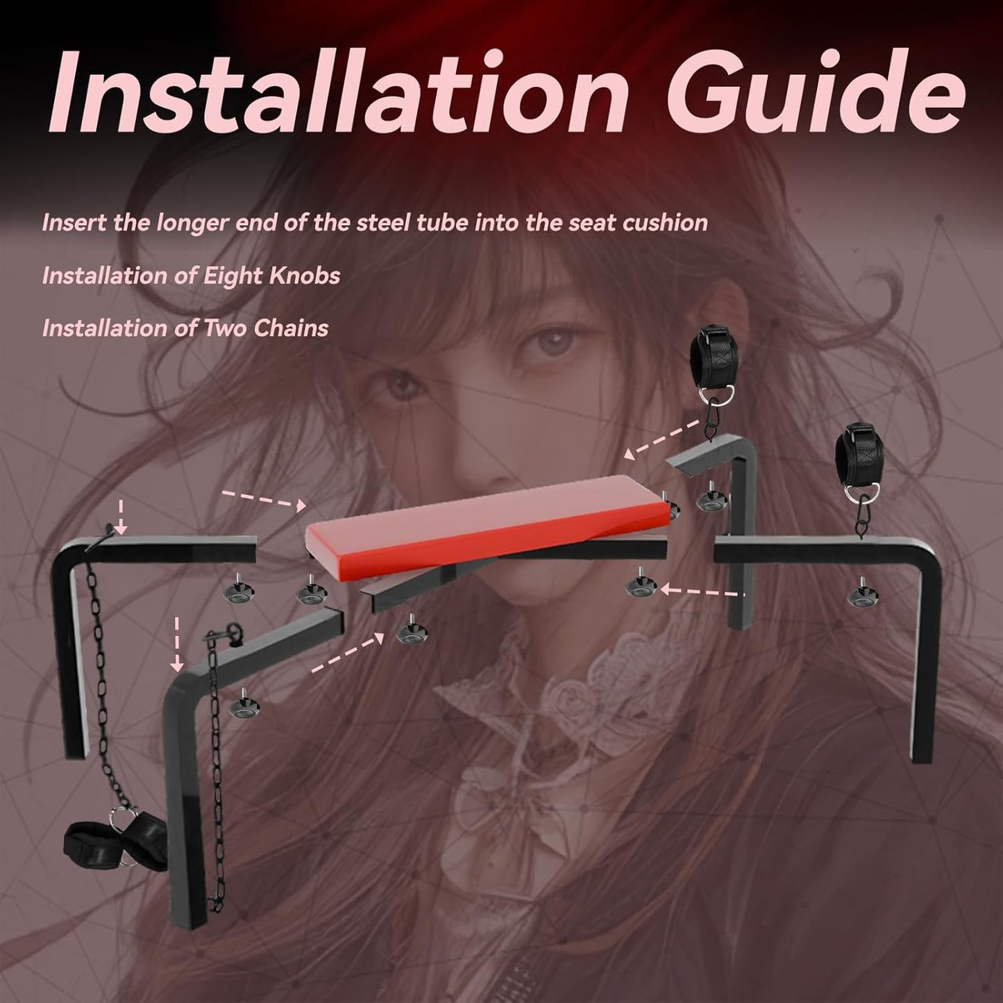 SteelBound Adjustable BDSM Sex Cross - Vixen | Nova Network