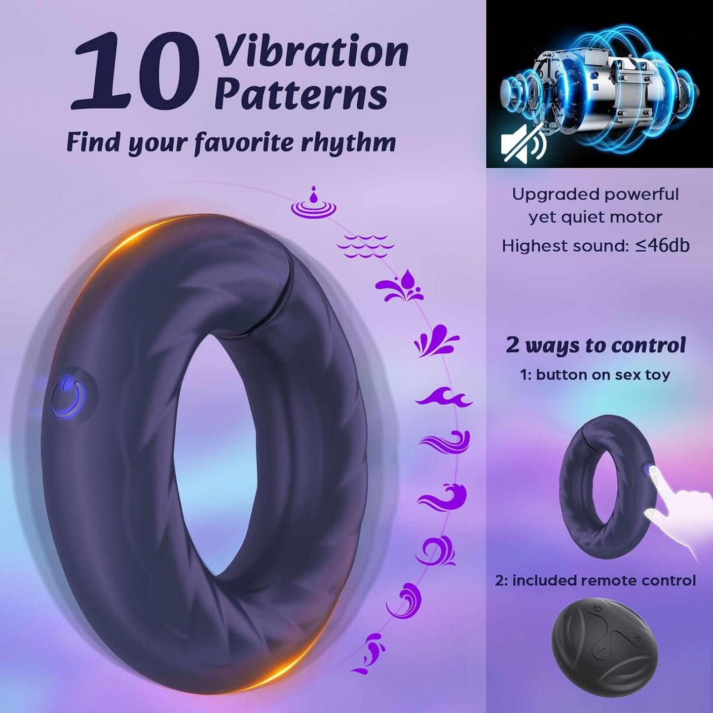 SteelPulse Vibrating Penis Ring - Vixen | Nova Network