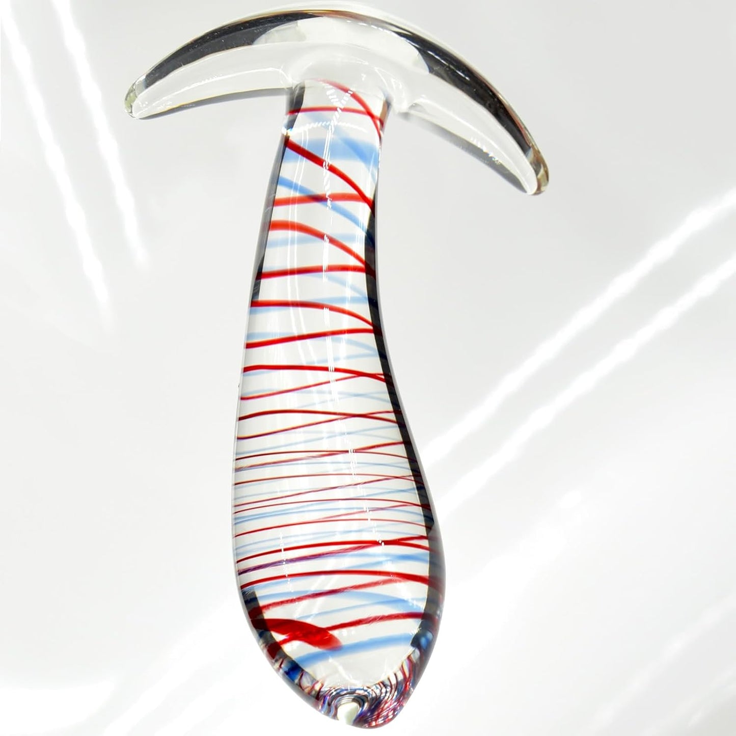 StripeGlow Glass Anal Plug - Vixen | Nova Network