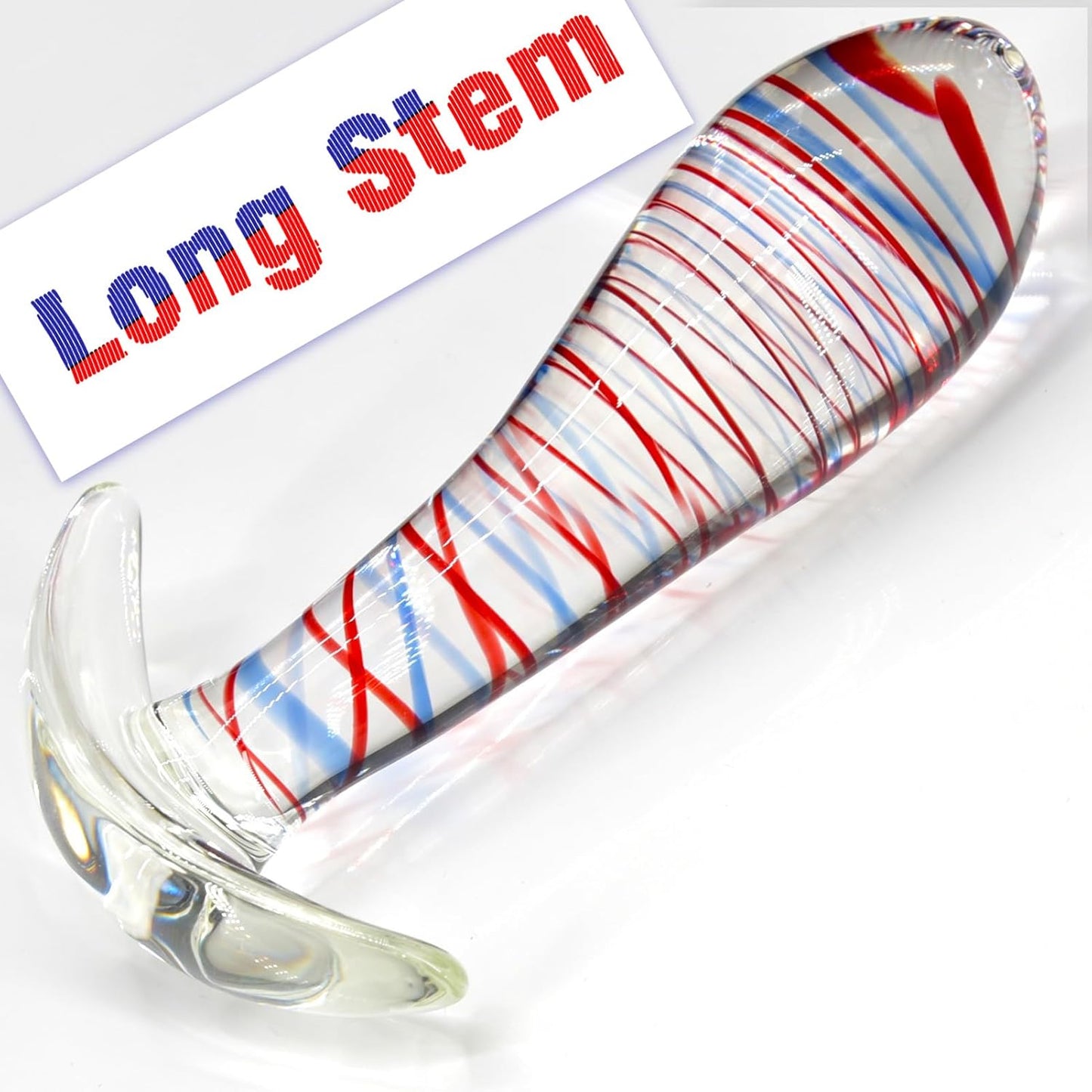 StripeGlow Glass Anal Plug - Vixen | Nova Network