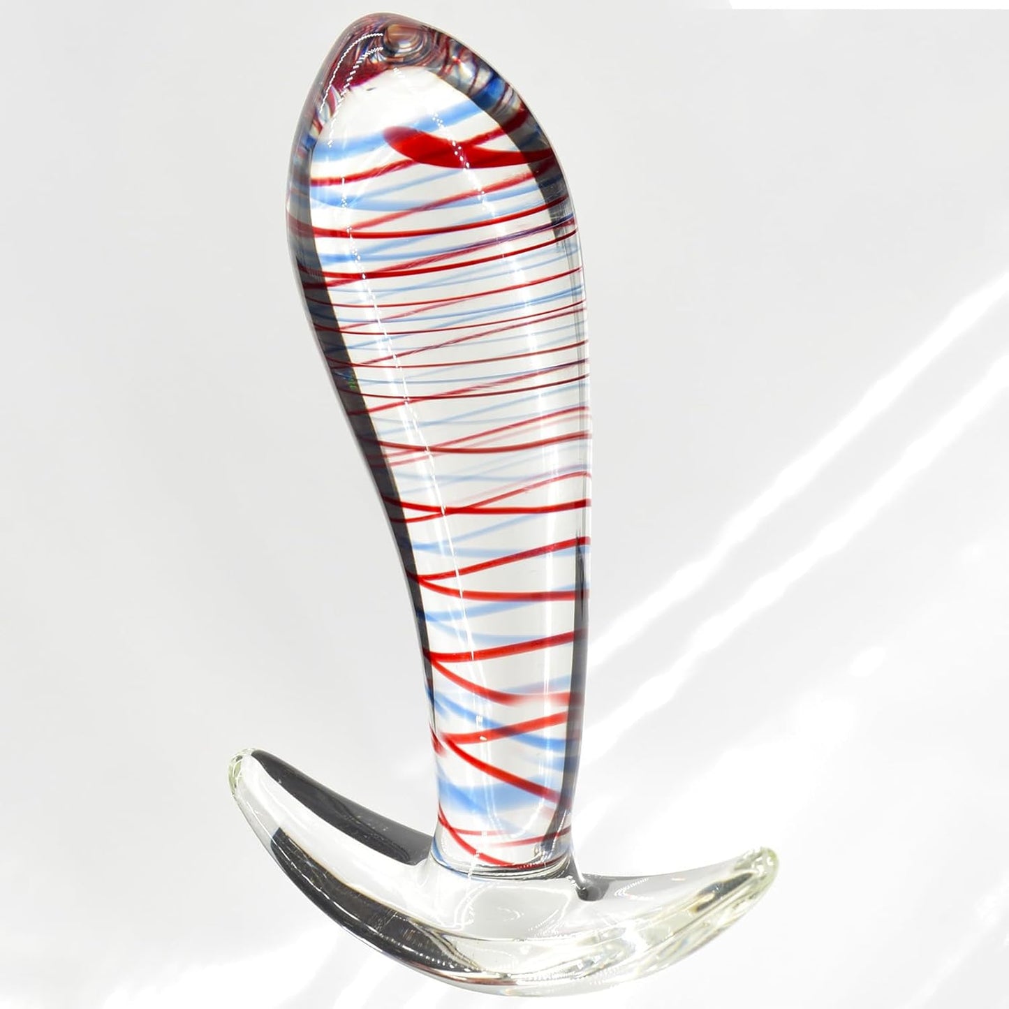 StripeGlow Glass Anal Plug - Vixen | Nova Network