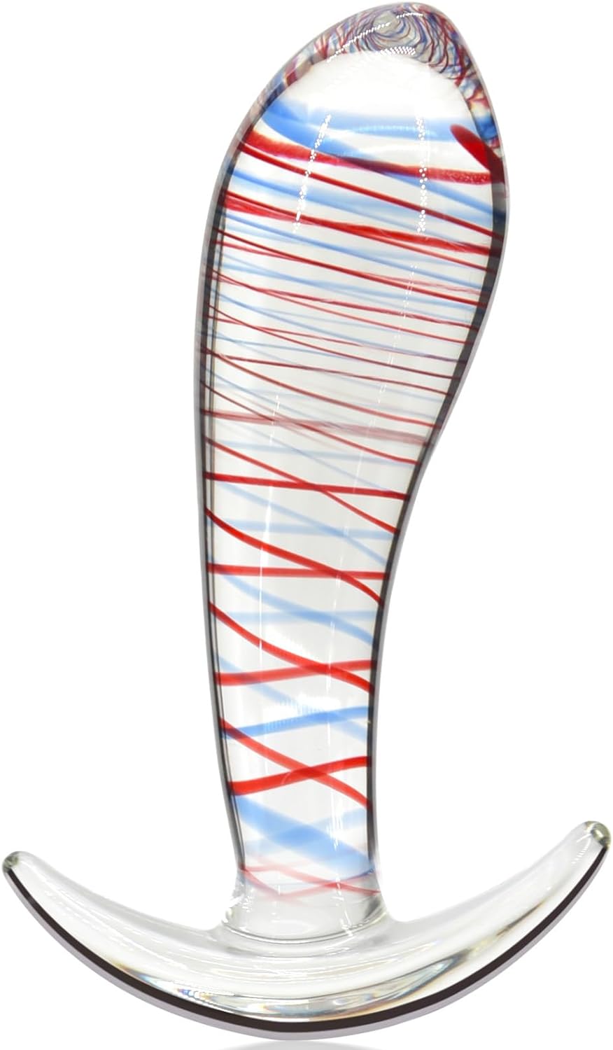 StripeGlow Glass Anal Plug - Vixen | Nova Network