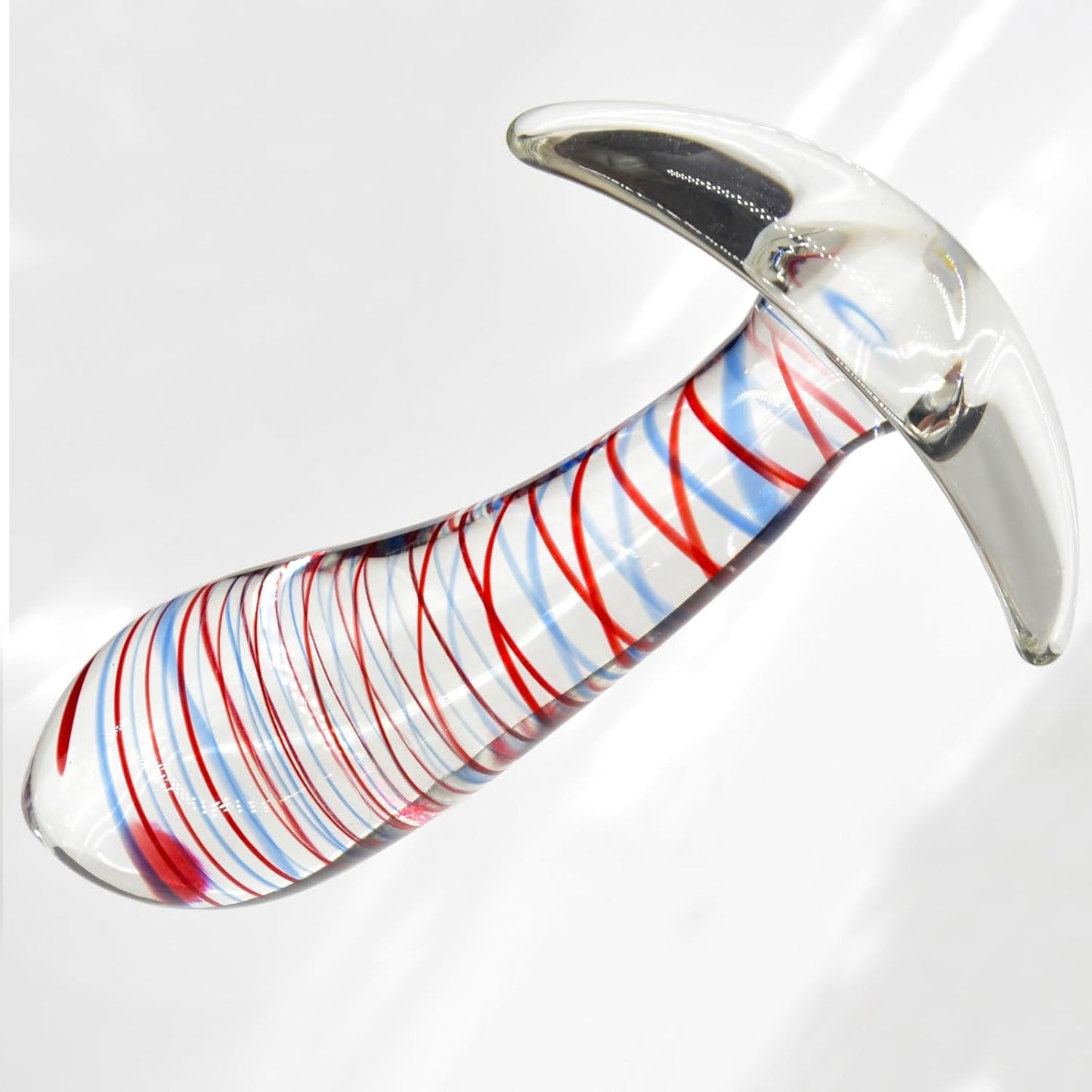 StripeGlow Glass Anal Plug - Vixen | Nova Network