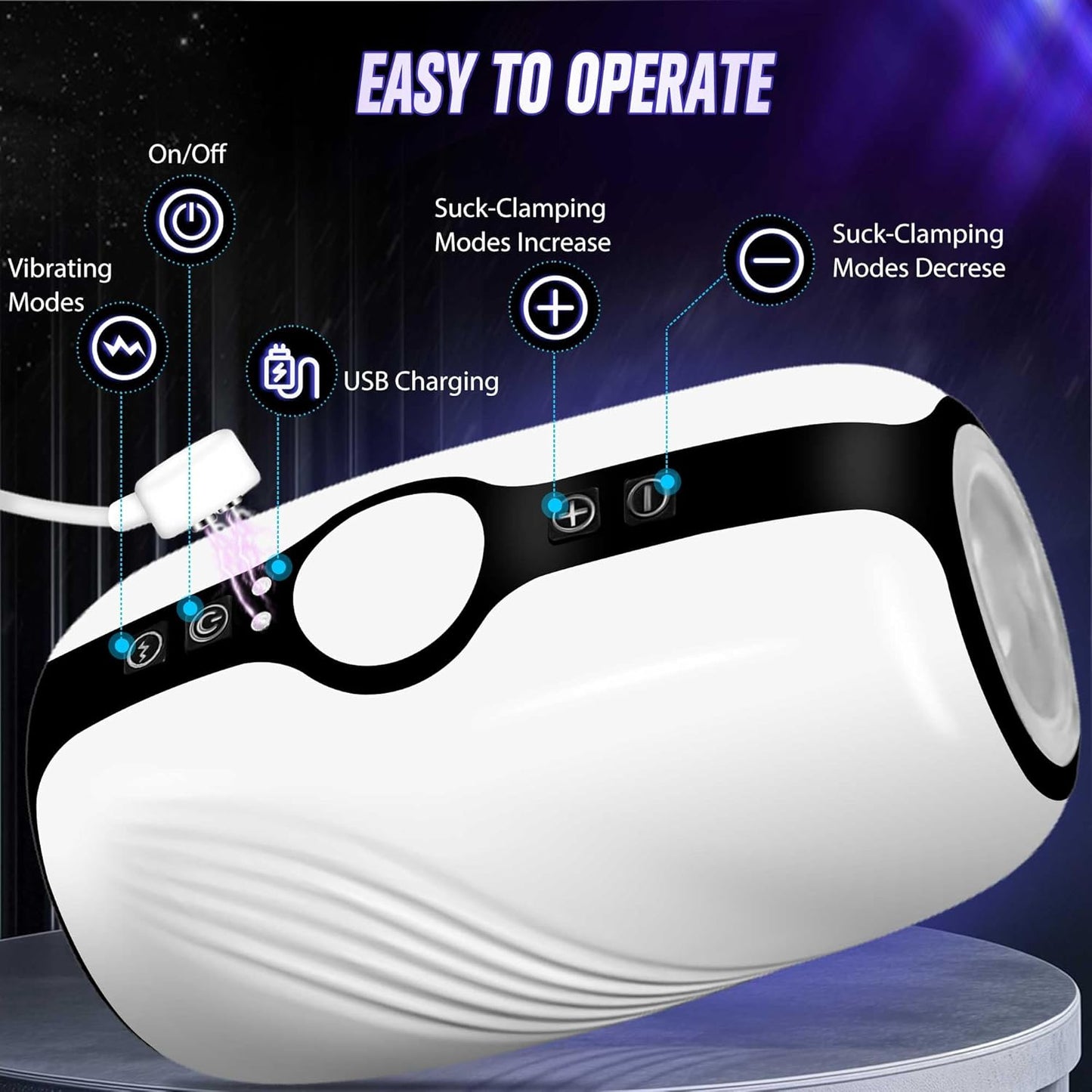 SuctionForge Sucking & Vibrating Penis PE Trainer - Vixen | Nova Network