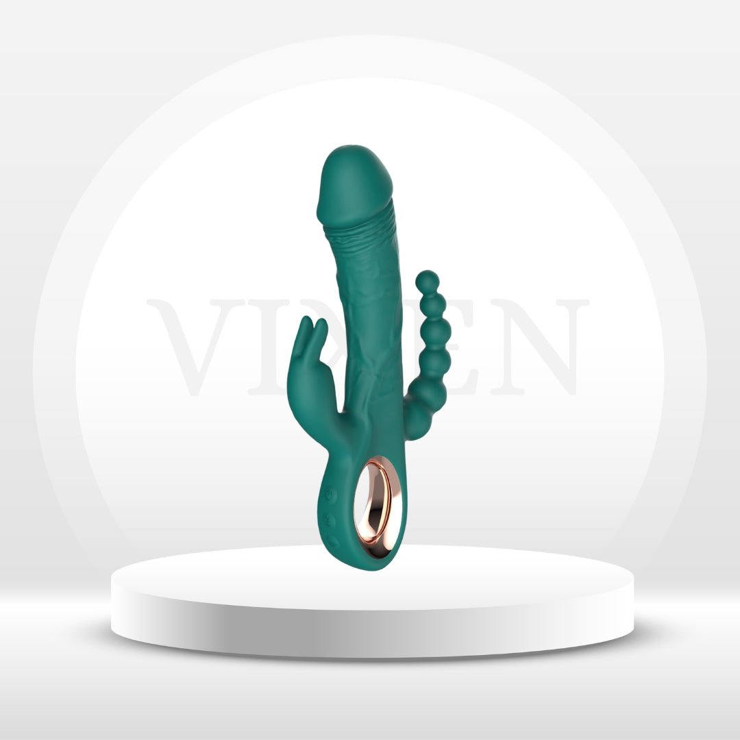 SuperX Thrusting Rabbit Vibrator with Anal Beads - Vixen | Nova Network