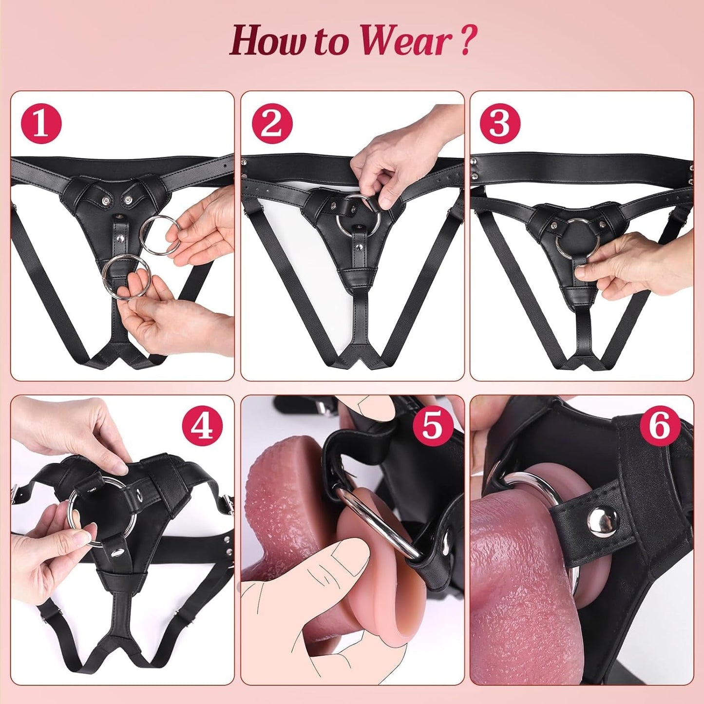 SureFit Remote Vibrating Realistic Strap-On Dildo Set - Vixen | Nova Network
