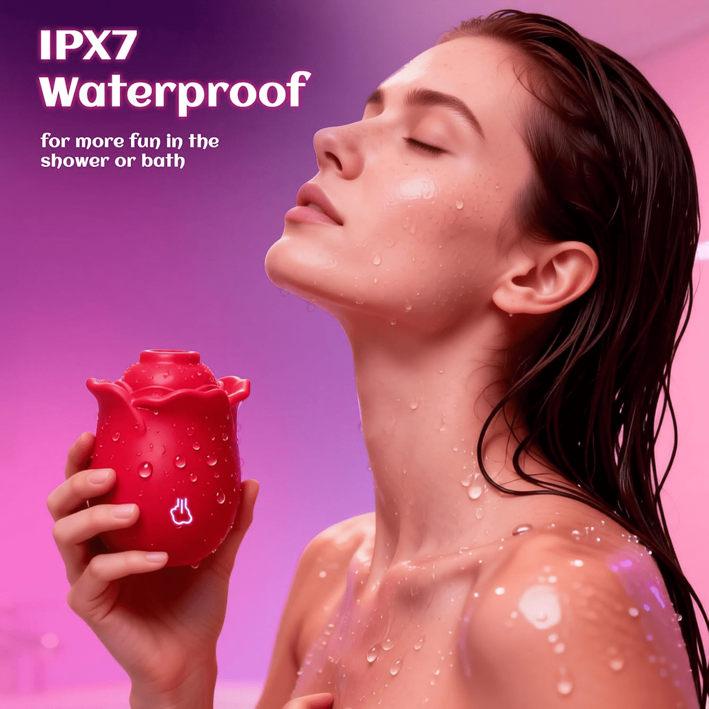 Tap & Bloom 2-in-1 Rose Sucker – App Control, Suck & Tap Modes - Vixen Adult Playroom