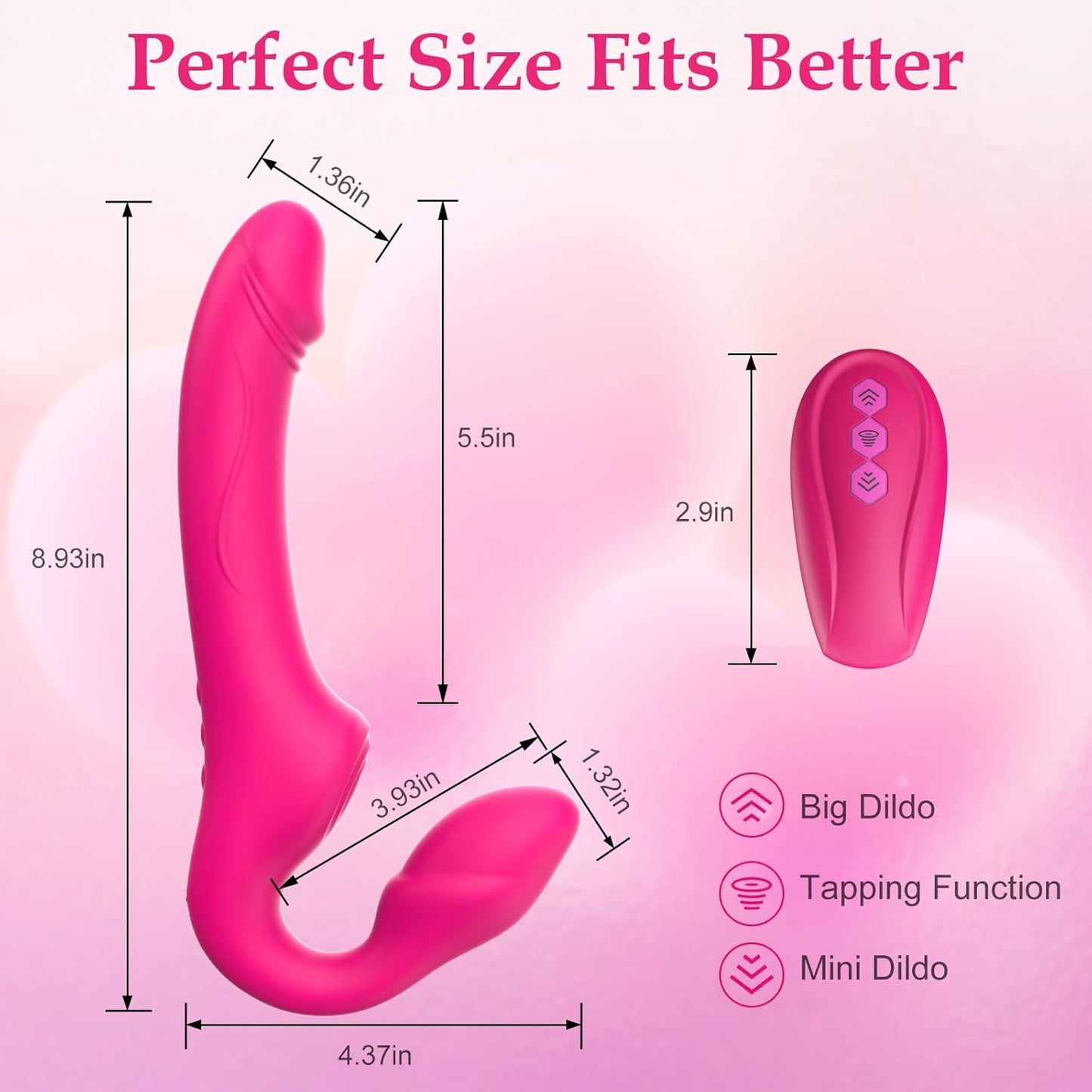 TapTease Triple Motor Strapless Double Dildo - Vixen | Nova Network