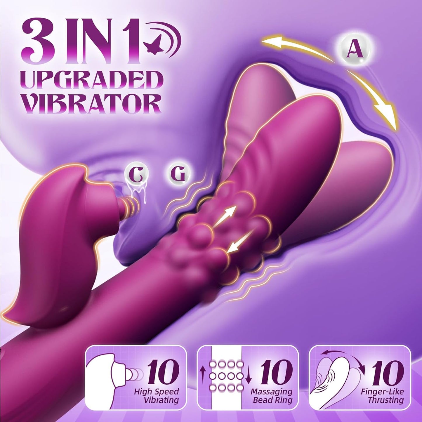 ThrillBloom Dual Motion Rabbit Vibrator - Vixen | Nova Network
