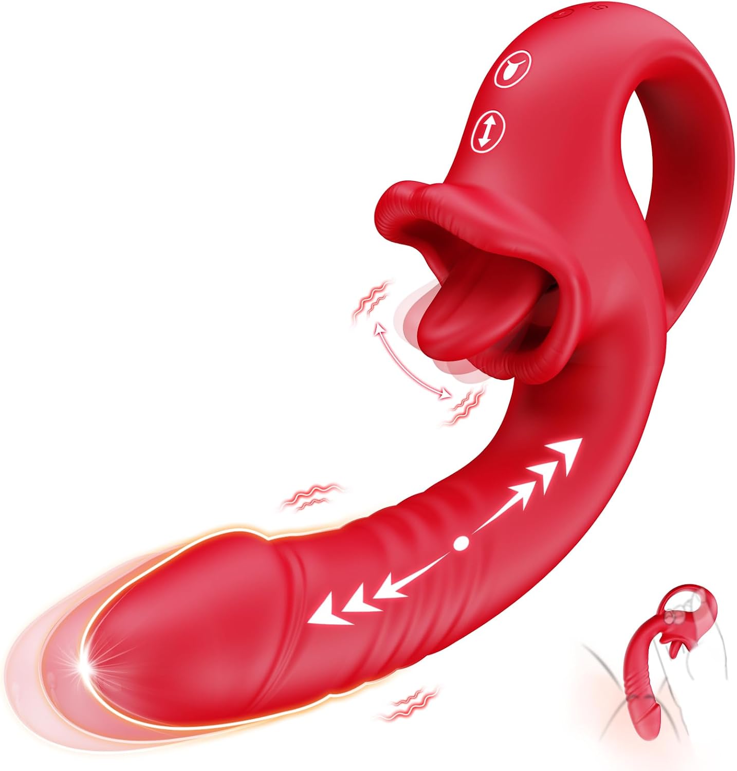 ThronyX Dual - Action Rose Thrusting & Licking Vibrator - Vixen | Nova Network