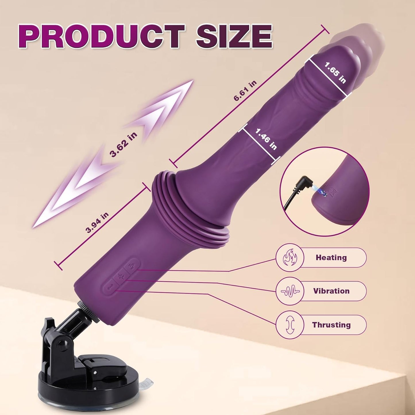 ThrustDeep Heated Dildo Sex Machine - Vixen | Nova Network