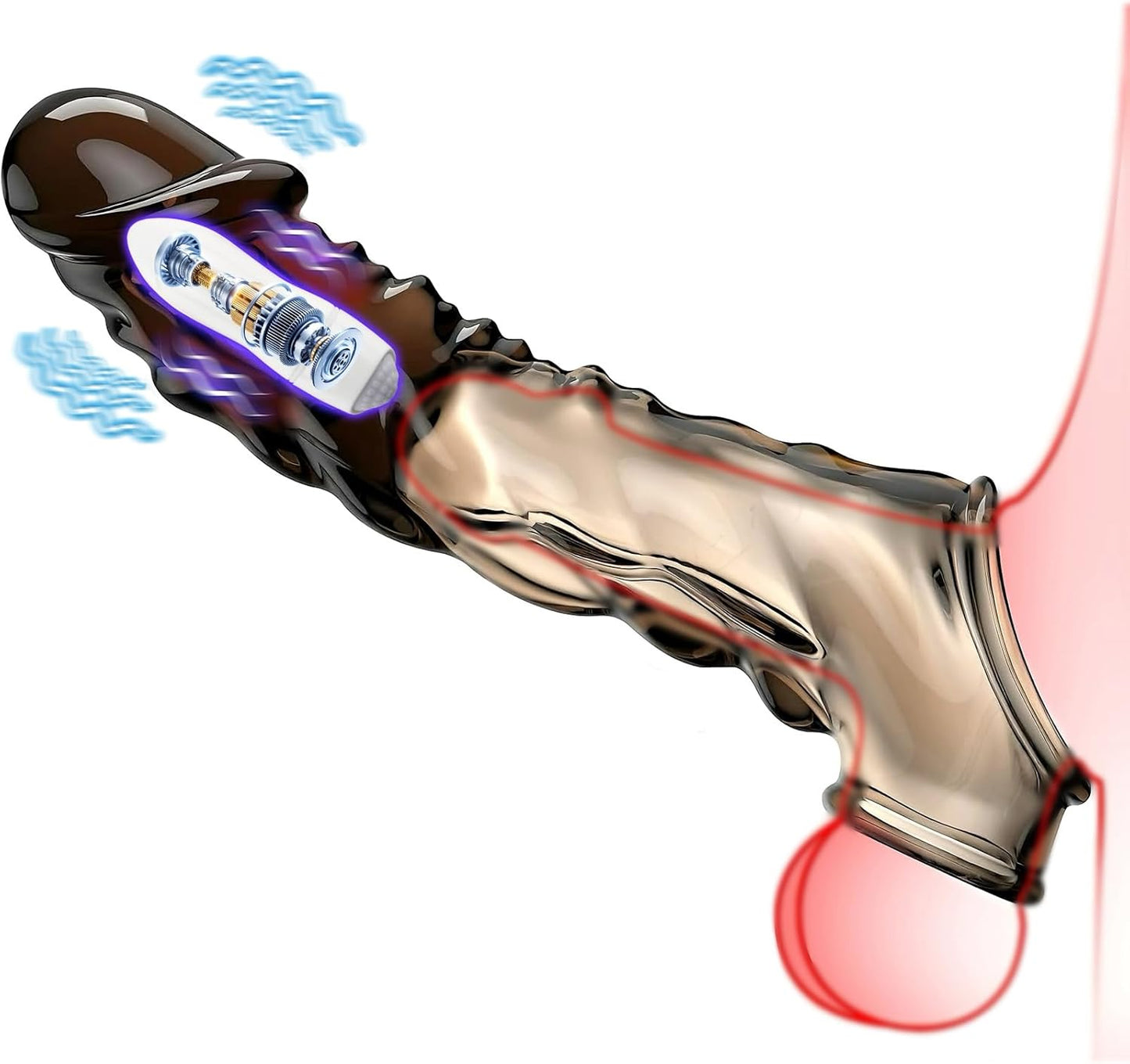 ThrustForm Vibrating Penis Sleeve & Ball Ring Extender - Vixen | Nova Network