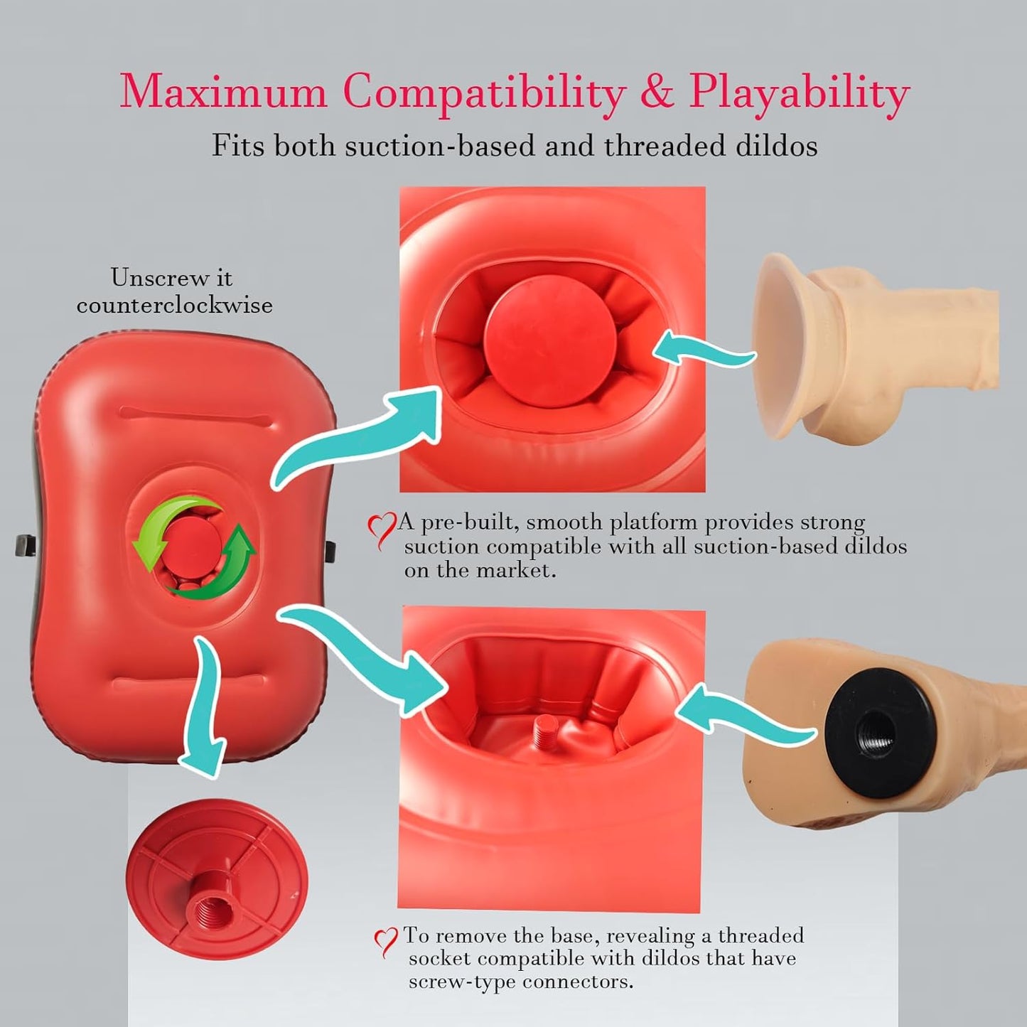 ThrustNest Inflatable Dildo Mount Sex Cushion - Vixen | Nova Network