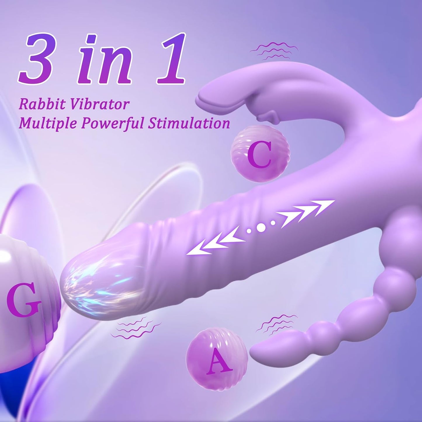 ThrustTriX 3 - in - 1 Pleasure Bunny Vibrator - Vixen | Nova Network