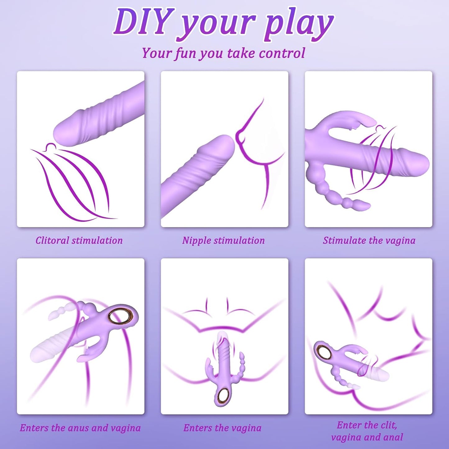 ThrustTriX 3 - in - 1 Pleasure Bunny Vibrator - Vixen | Nova Network